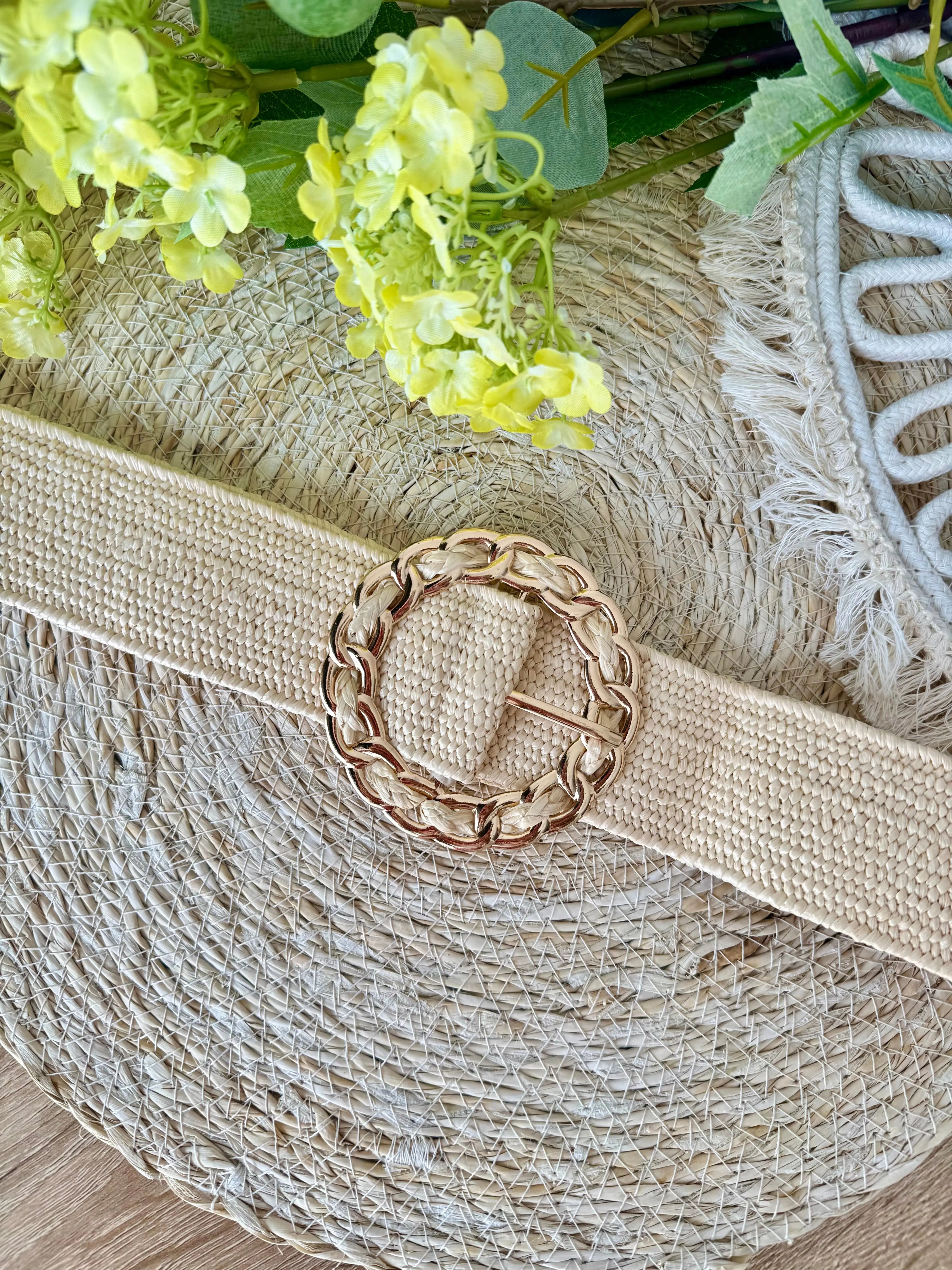 Ceinture beige et dorée DS.Sélection