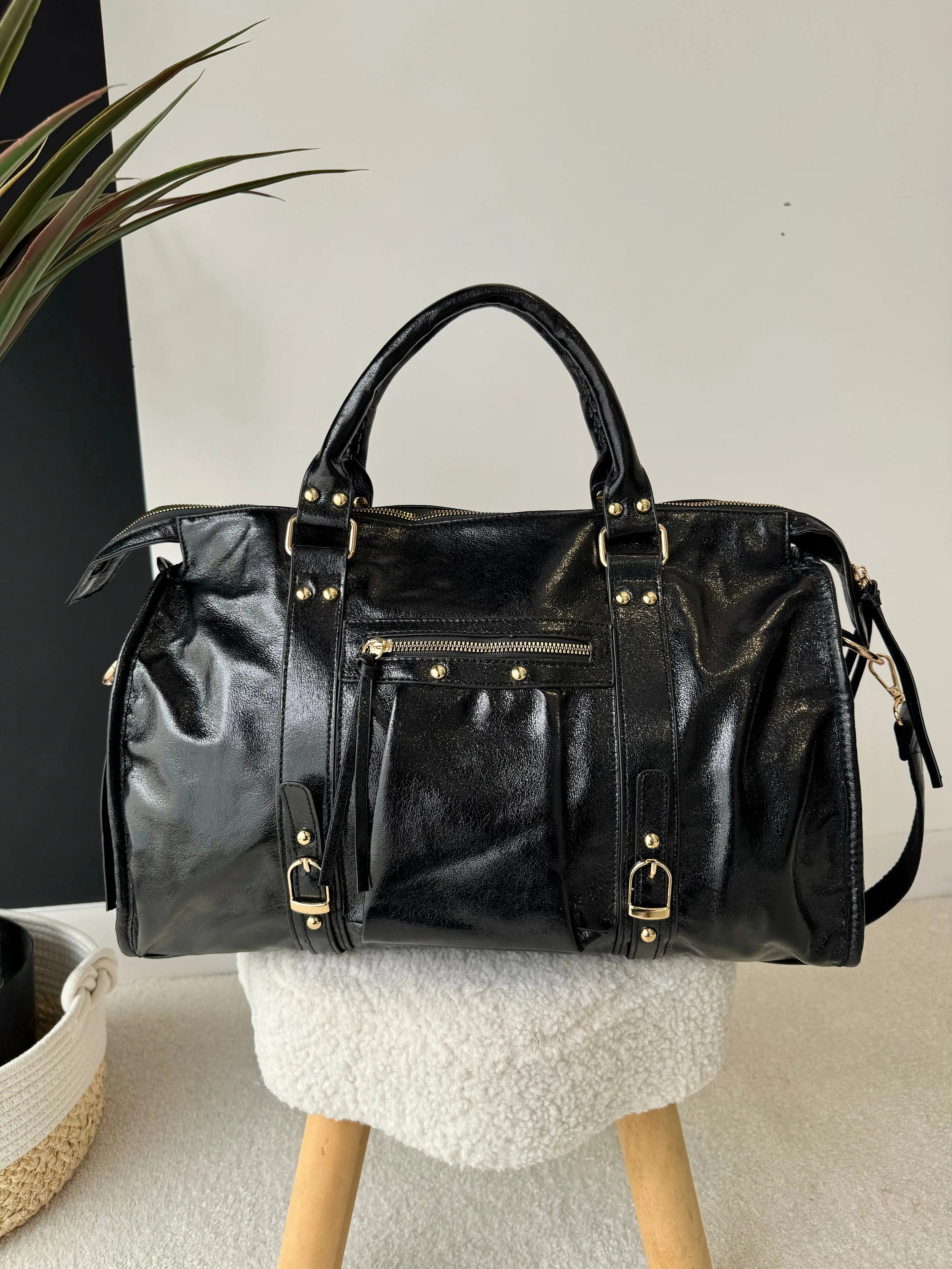 Grand sac irisé noir DS.Sélection
