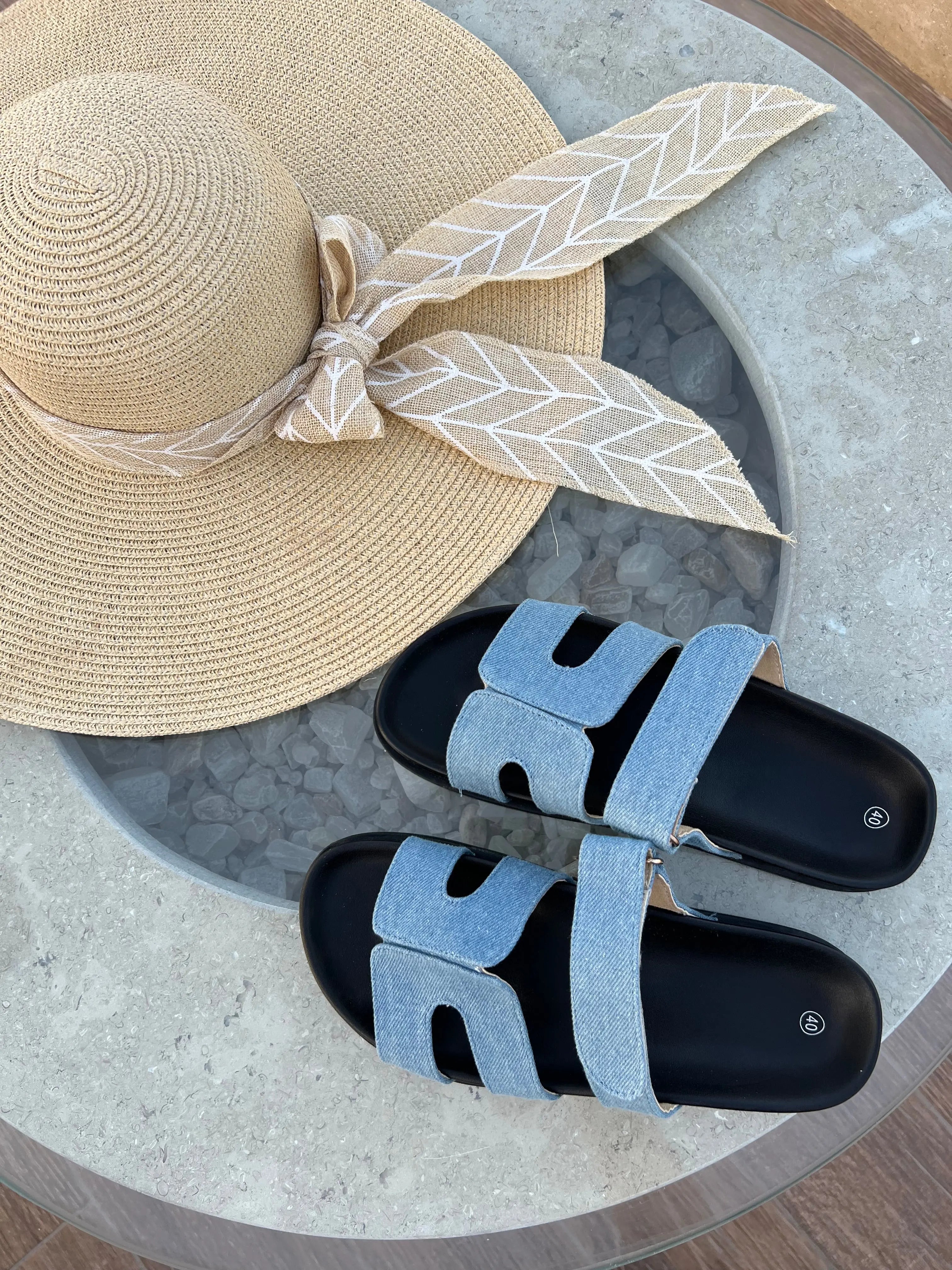 Mules bleu DS.Sélection