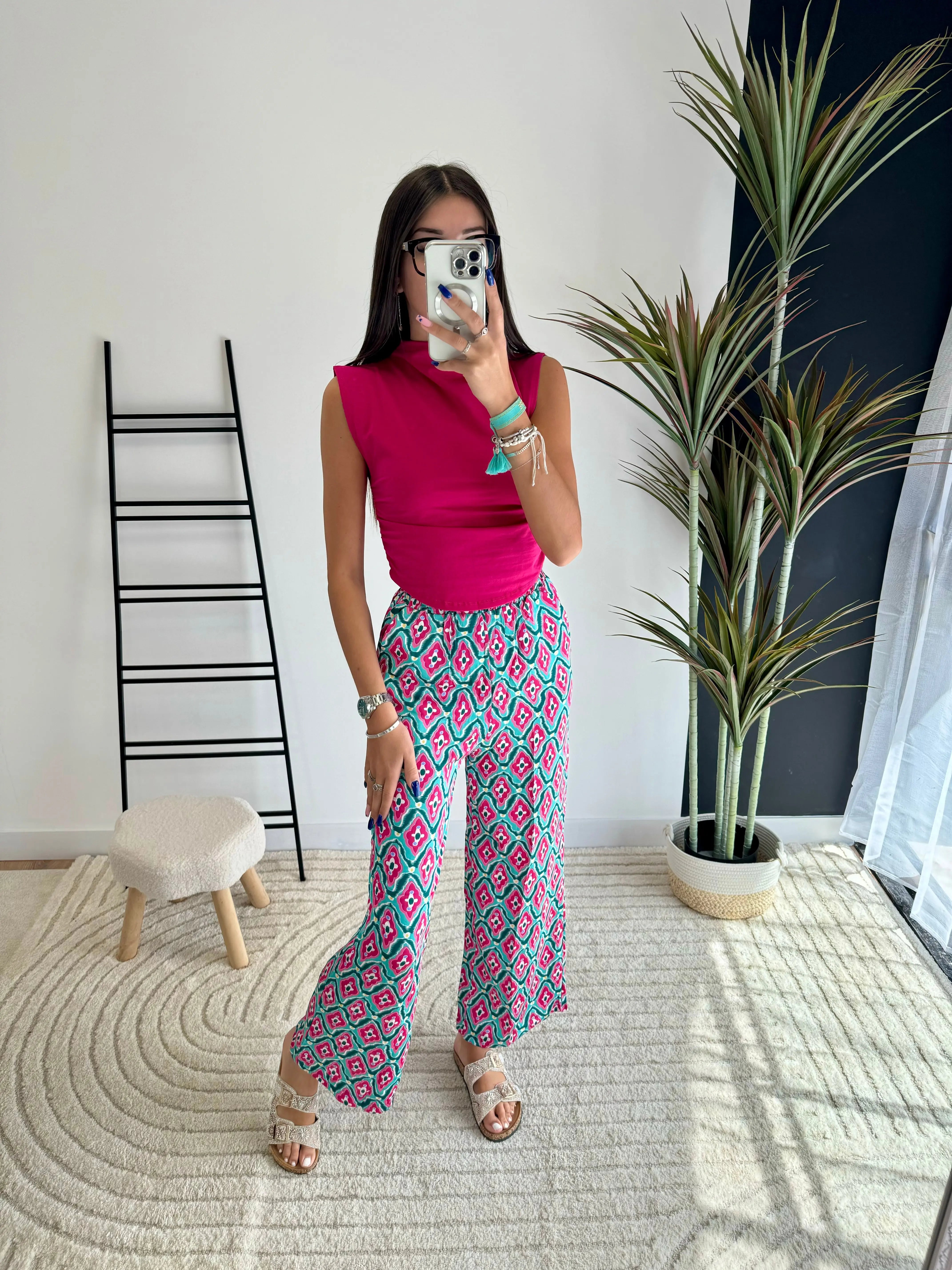 Pantalon à motifs rose DS.Sélection