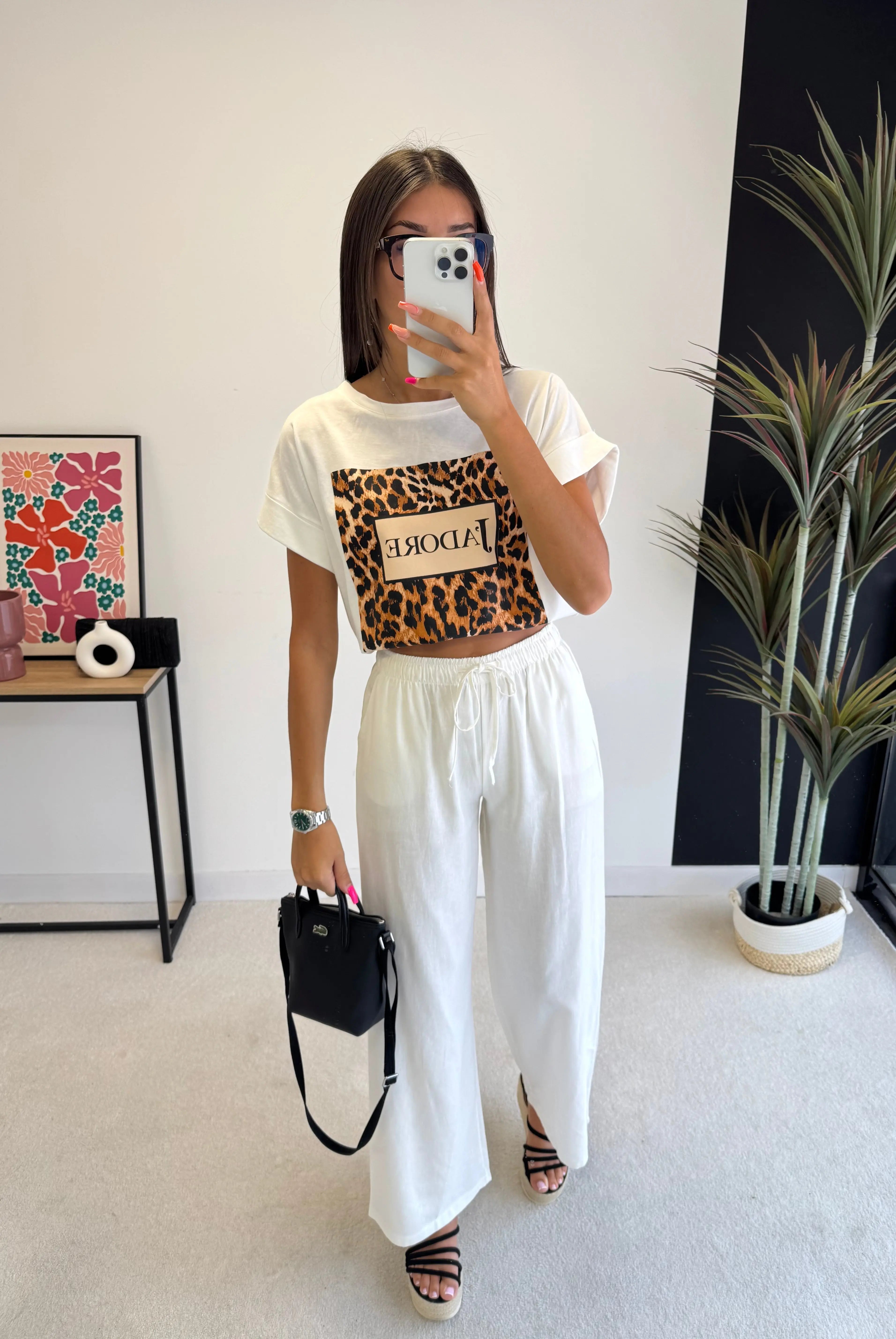 Pantalon en lin blanc DS.Sélection