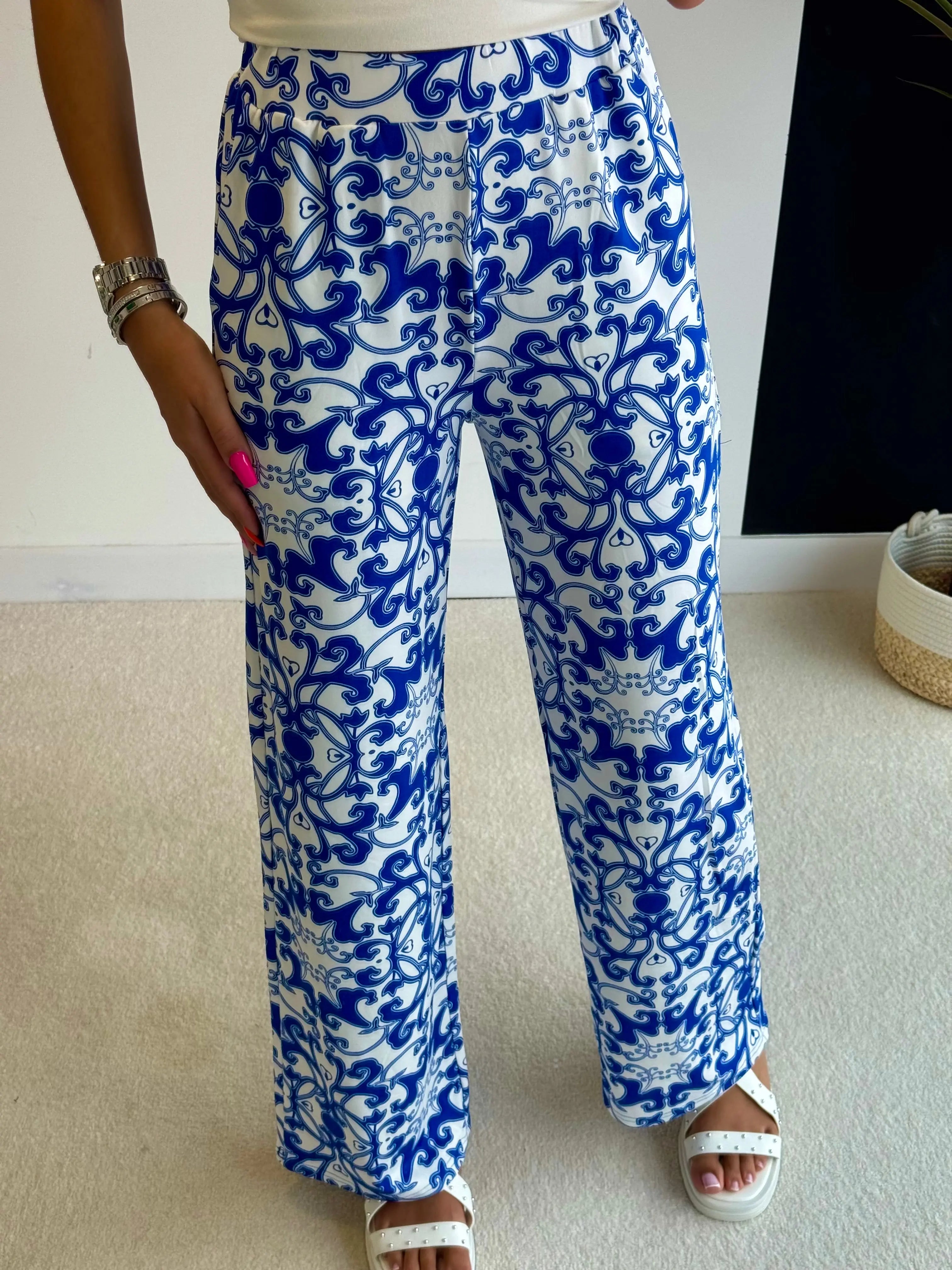 Pantalon noir à motifs DS.Sélection
