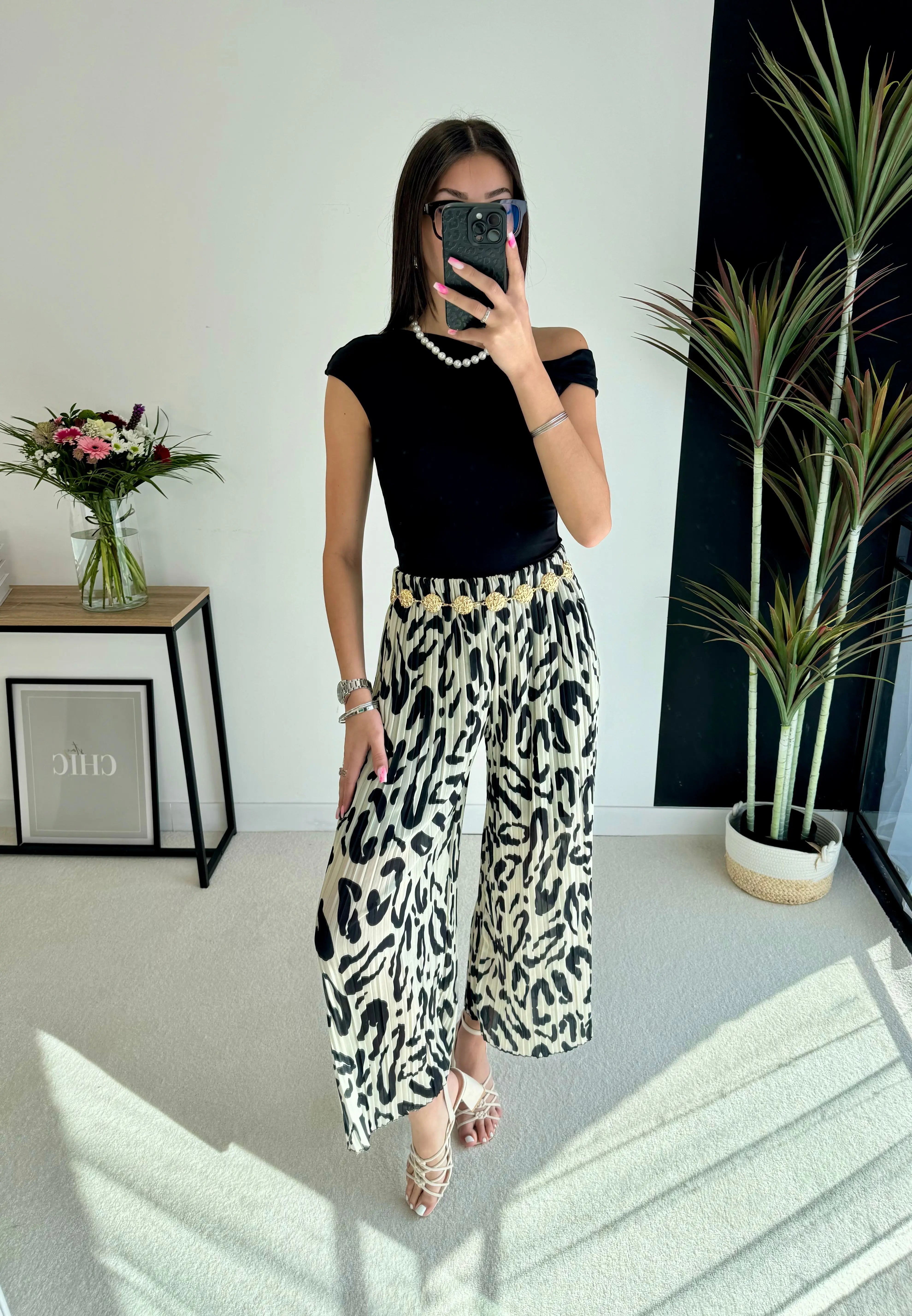 Pantalon plissé beige DS.Sélection