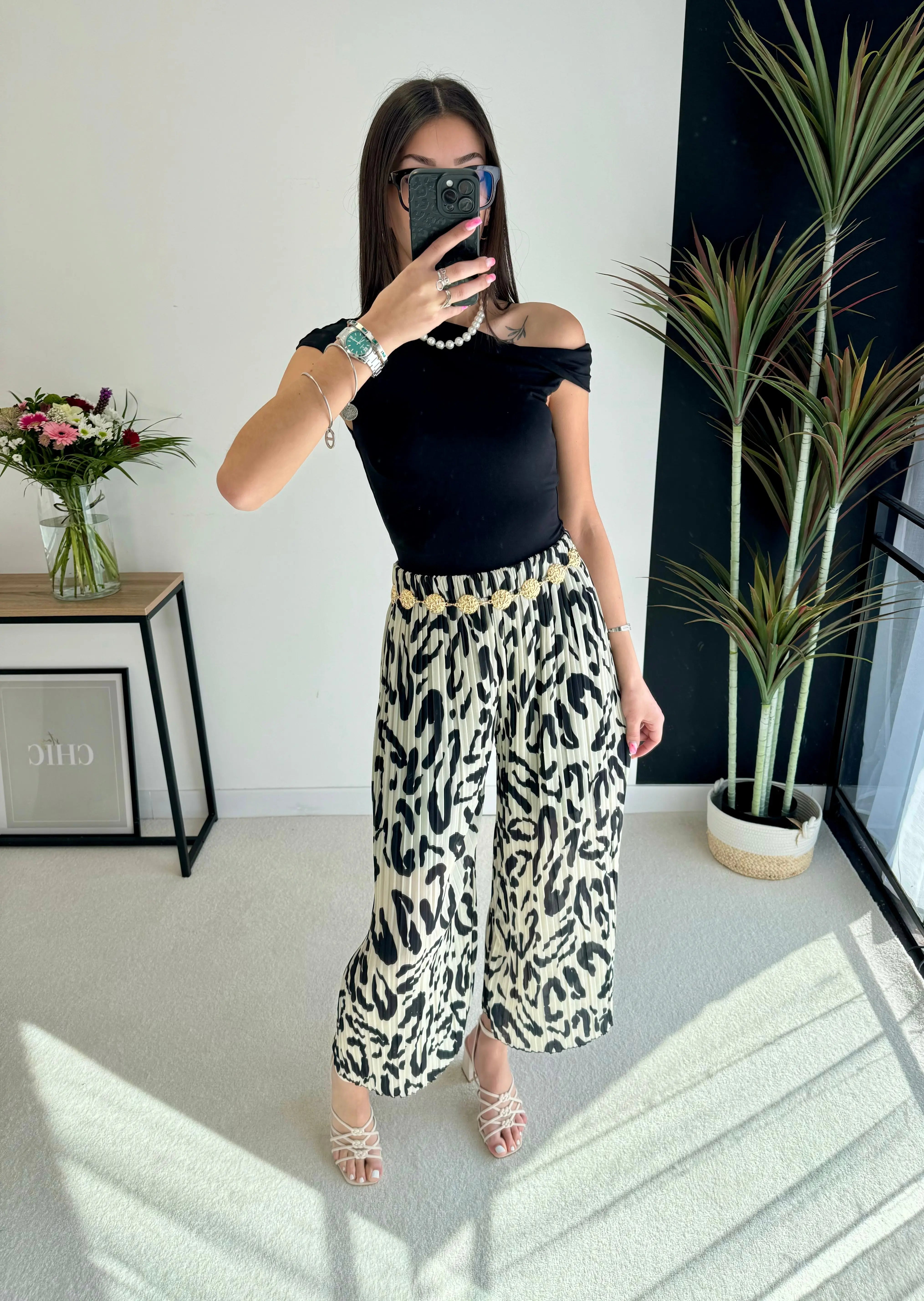 Pantalon plissé beige DS.Sélection