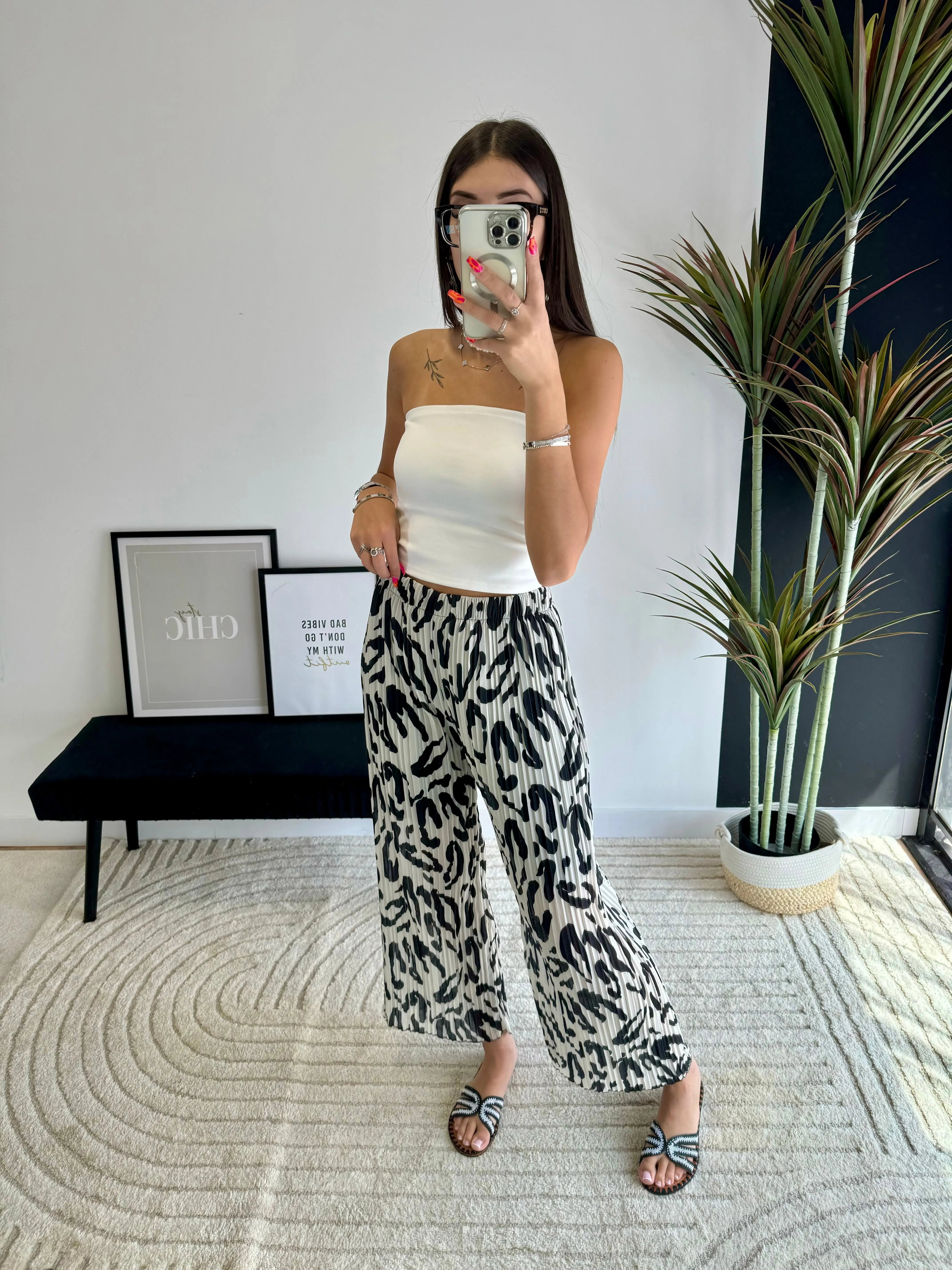 Pantalon plissé beige DS.Sélection