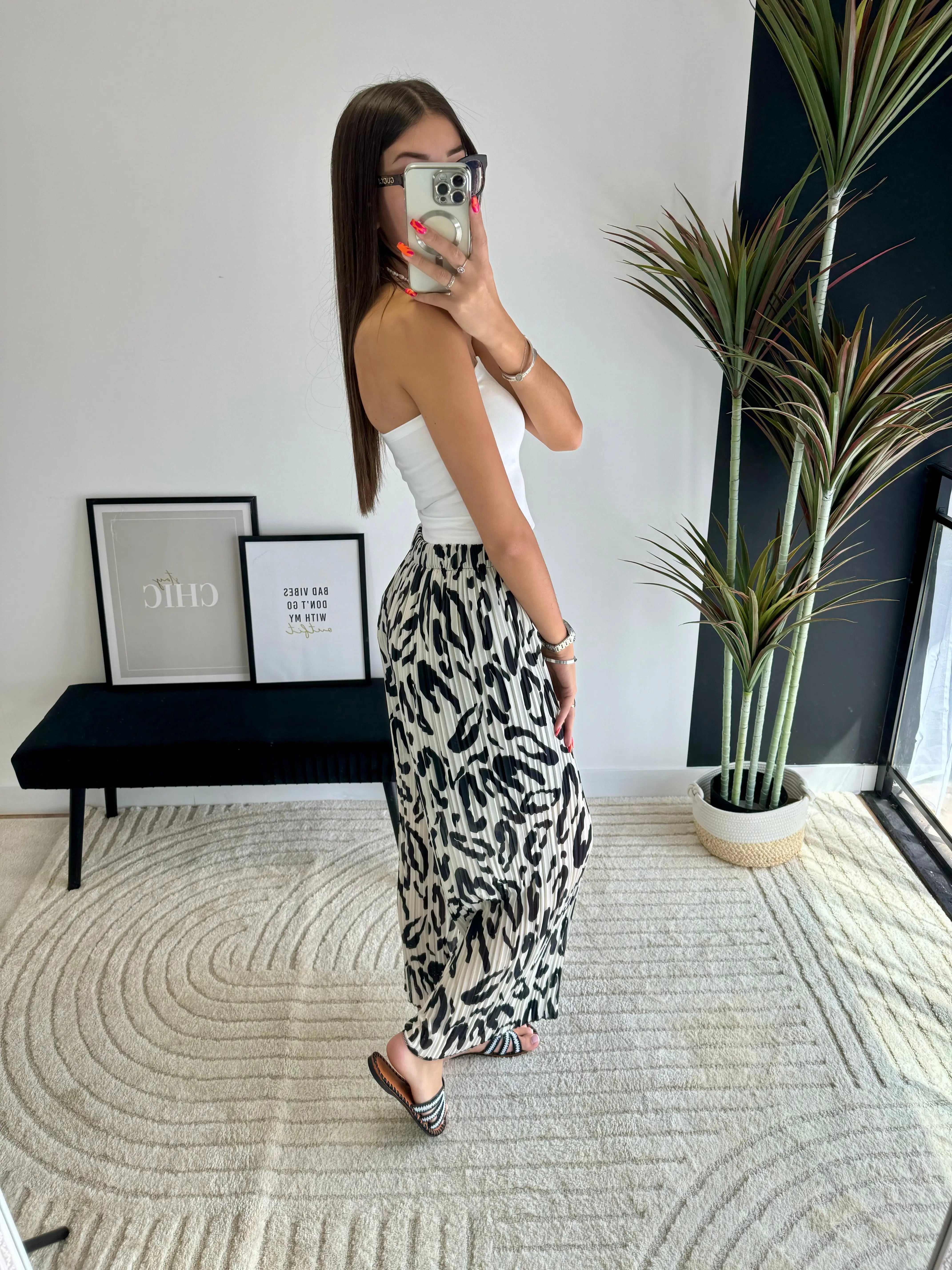 Pantalon plissé beige DS.Sélection