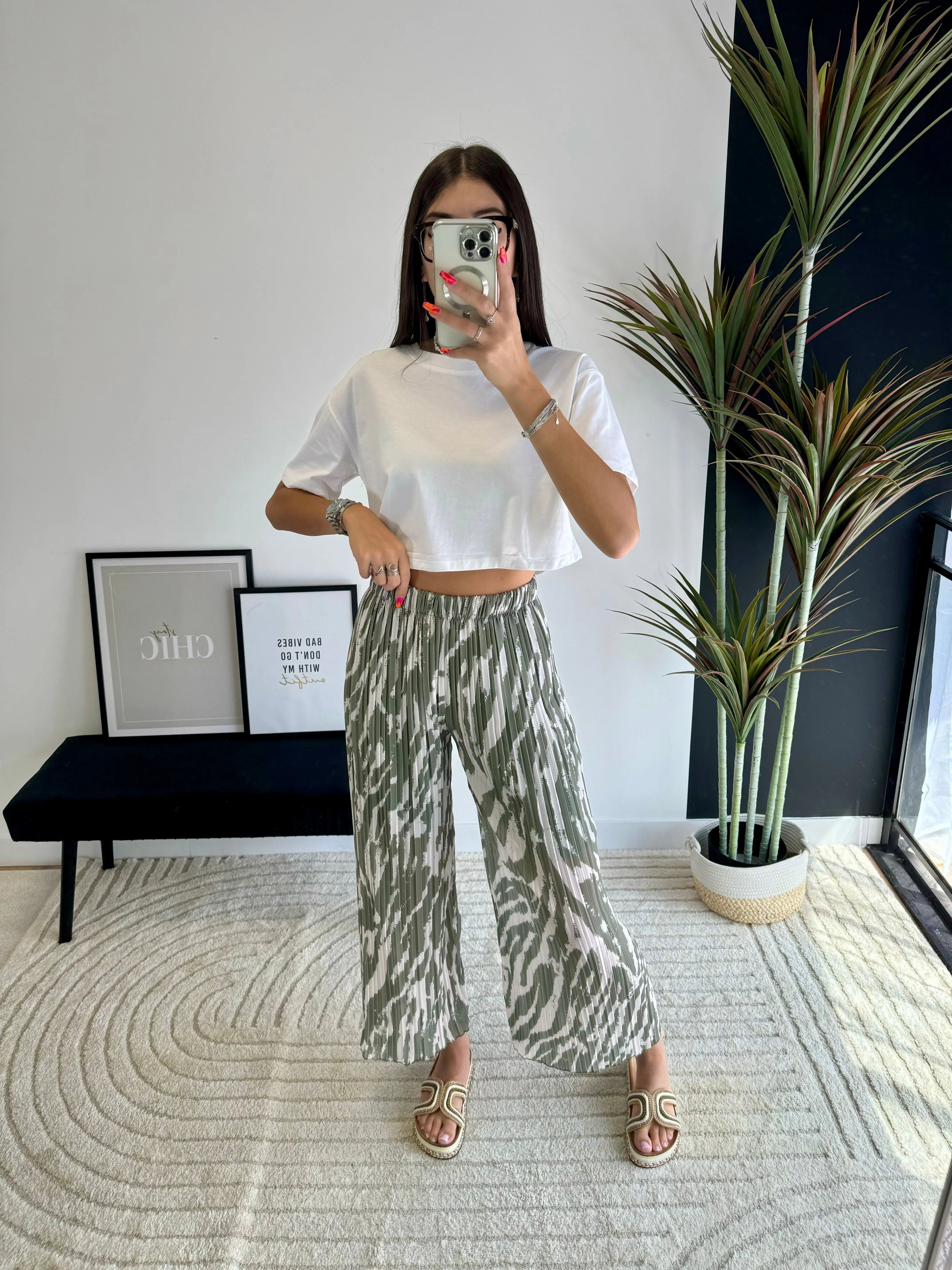 Pantalon plissé kaki DS.Sélection