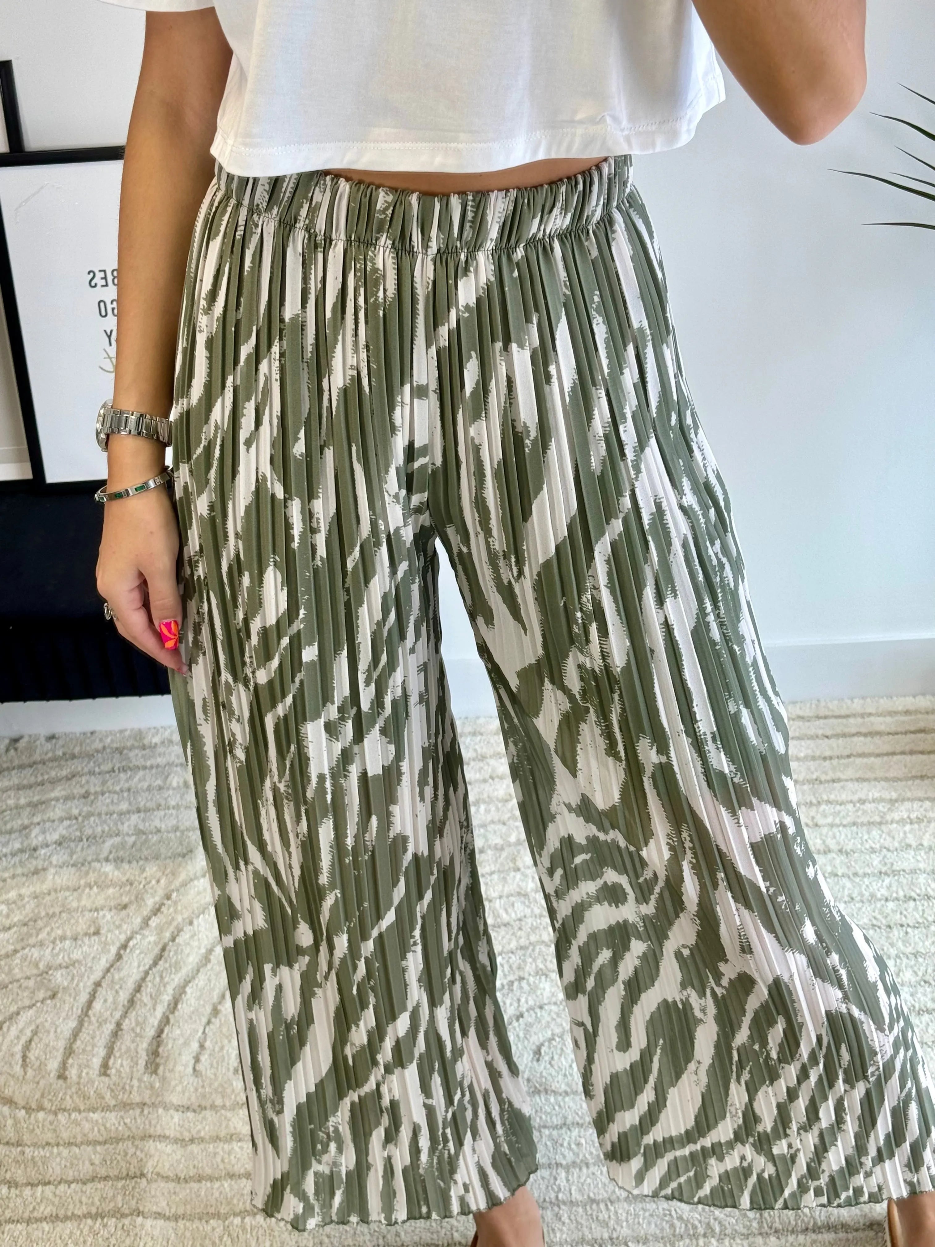 Pantalon plissé kaki DS.Sélection