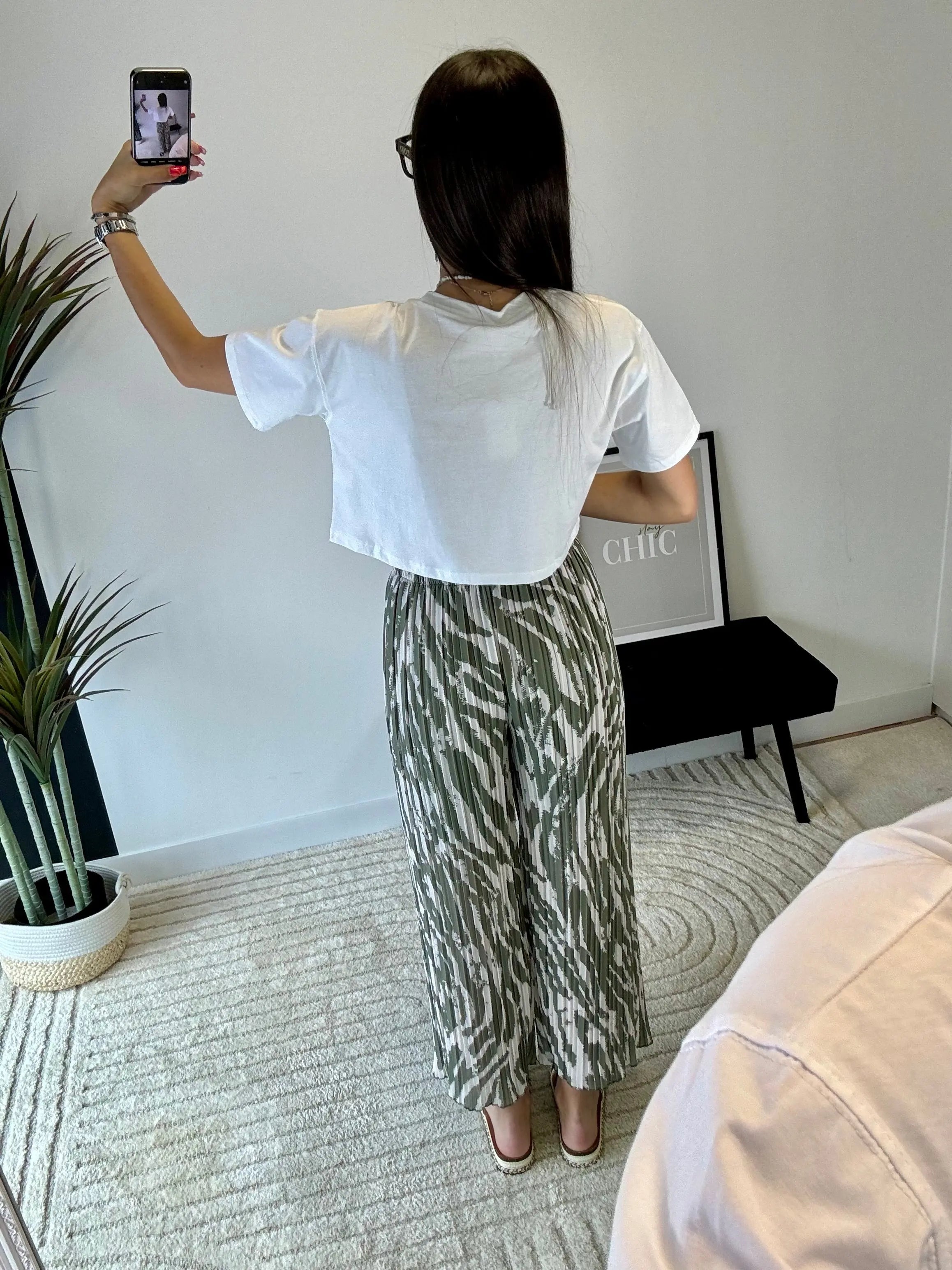 Pantalon plissé kaki DS.Sélection
