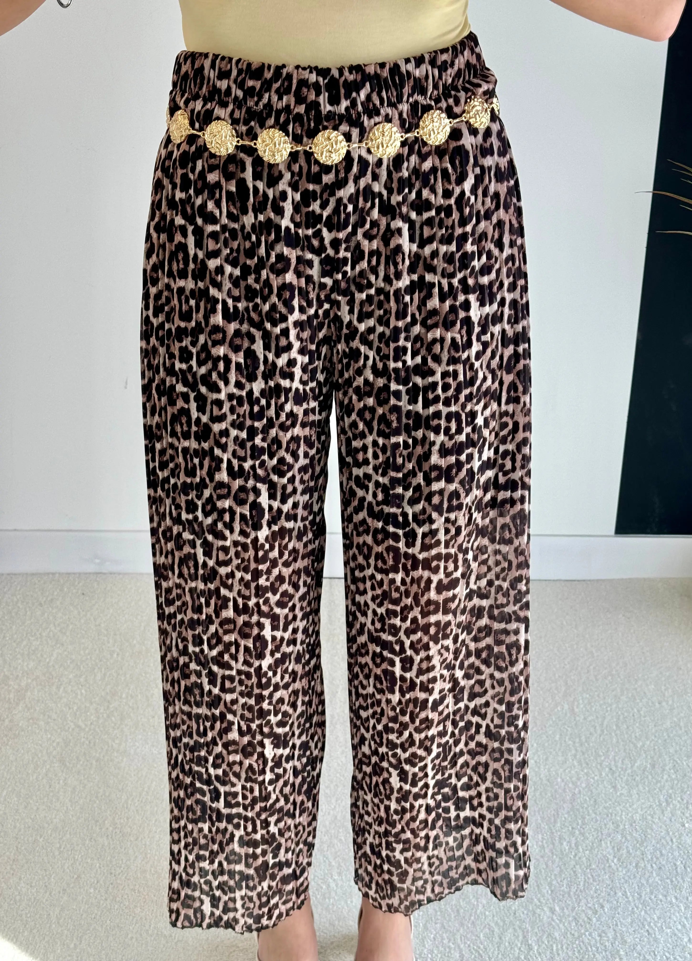 Pantalon plissé léopard DS.Sélection
