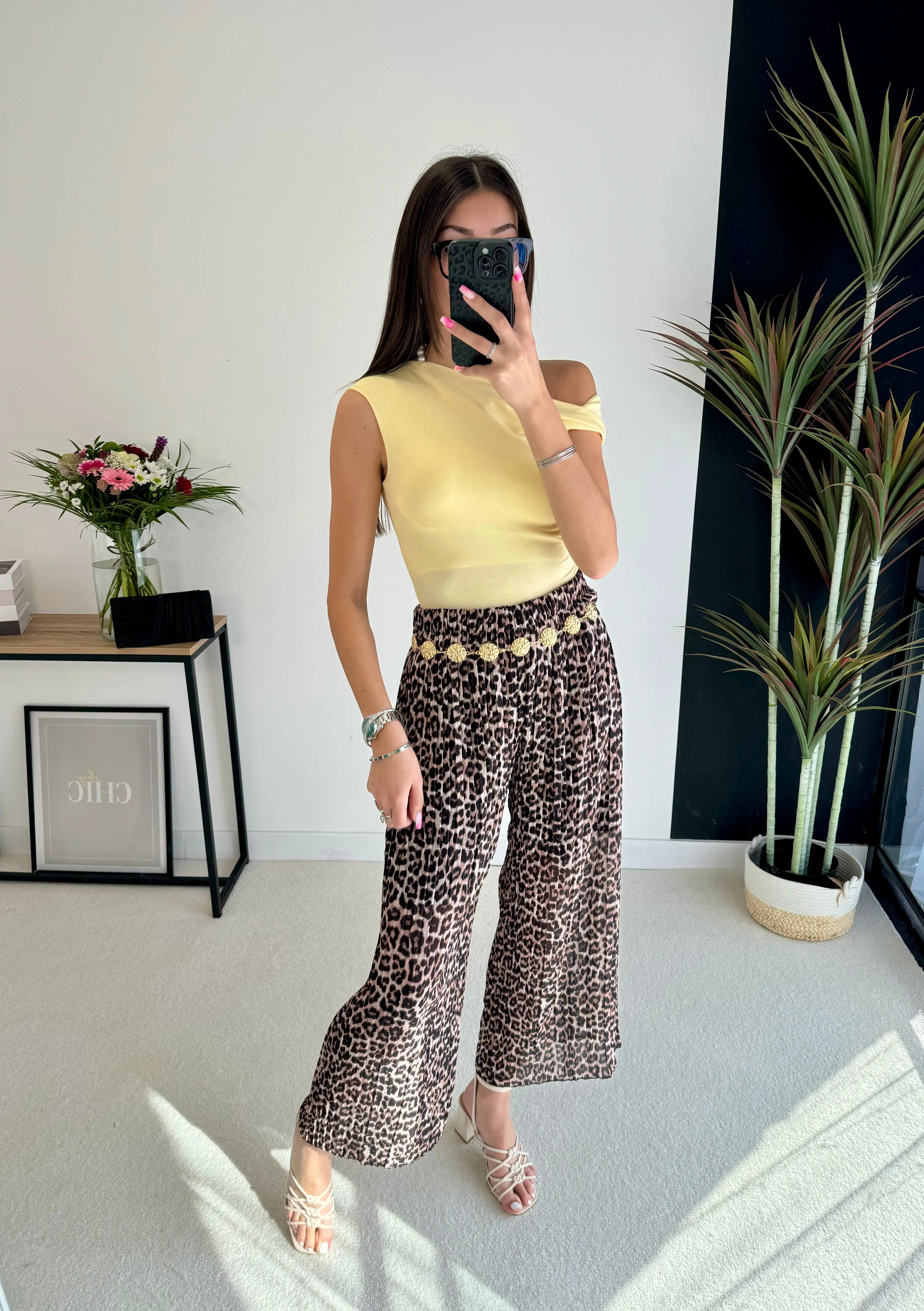 Pantalon plissé léopard DS.Sélection