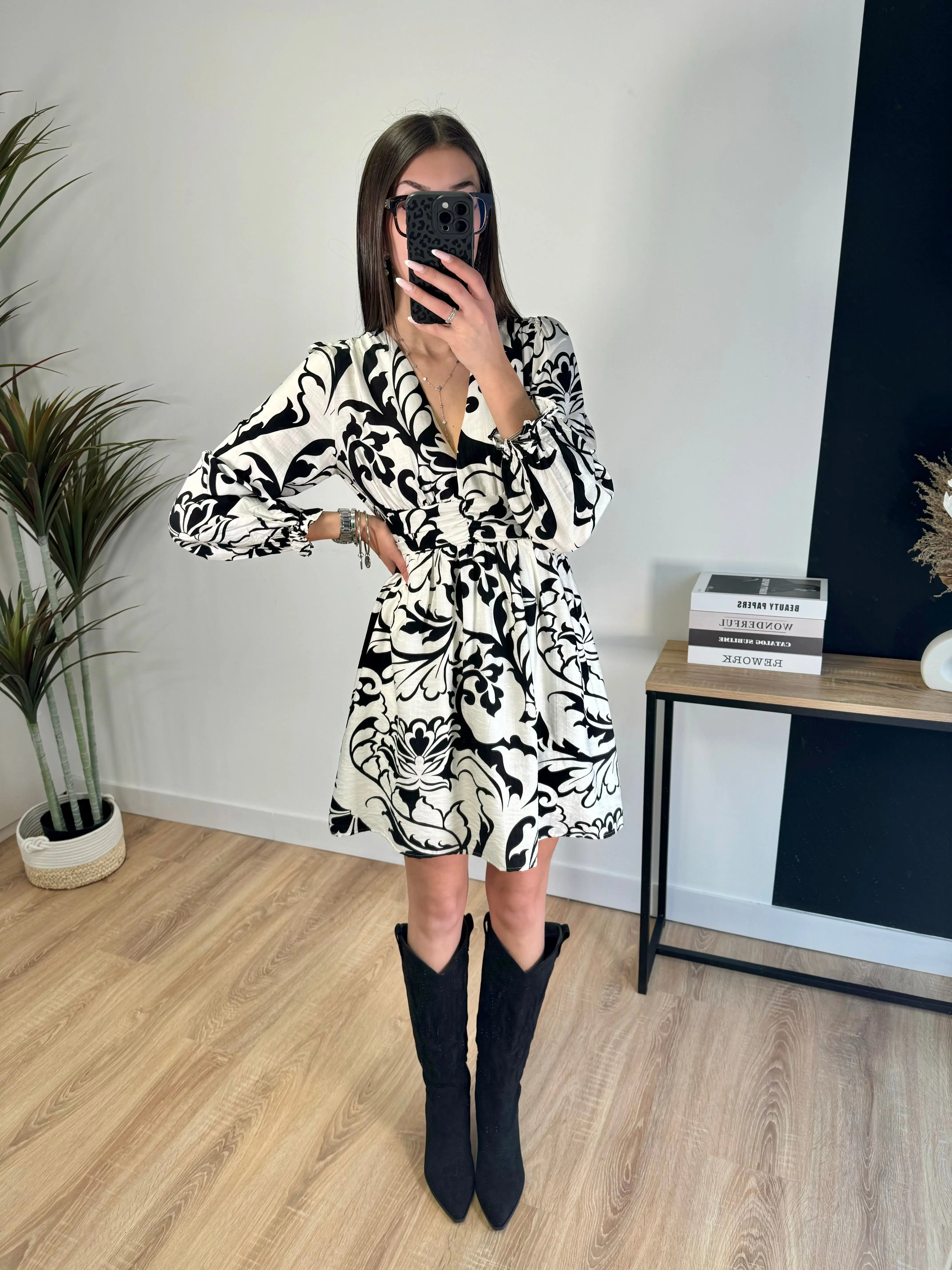 Robe à motifs noirs DS.Sélection