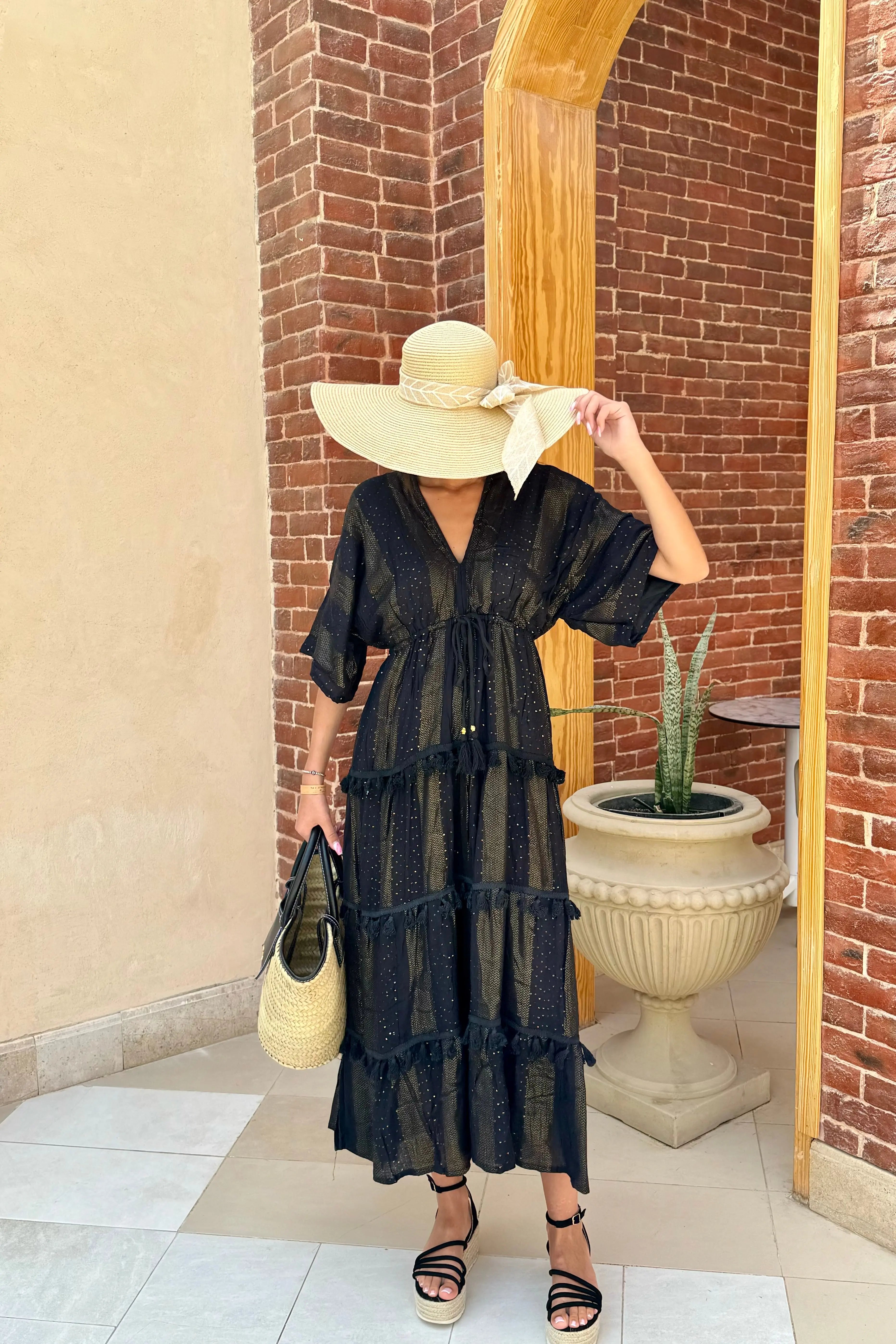 Robe bohème noire DS.Sélection
