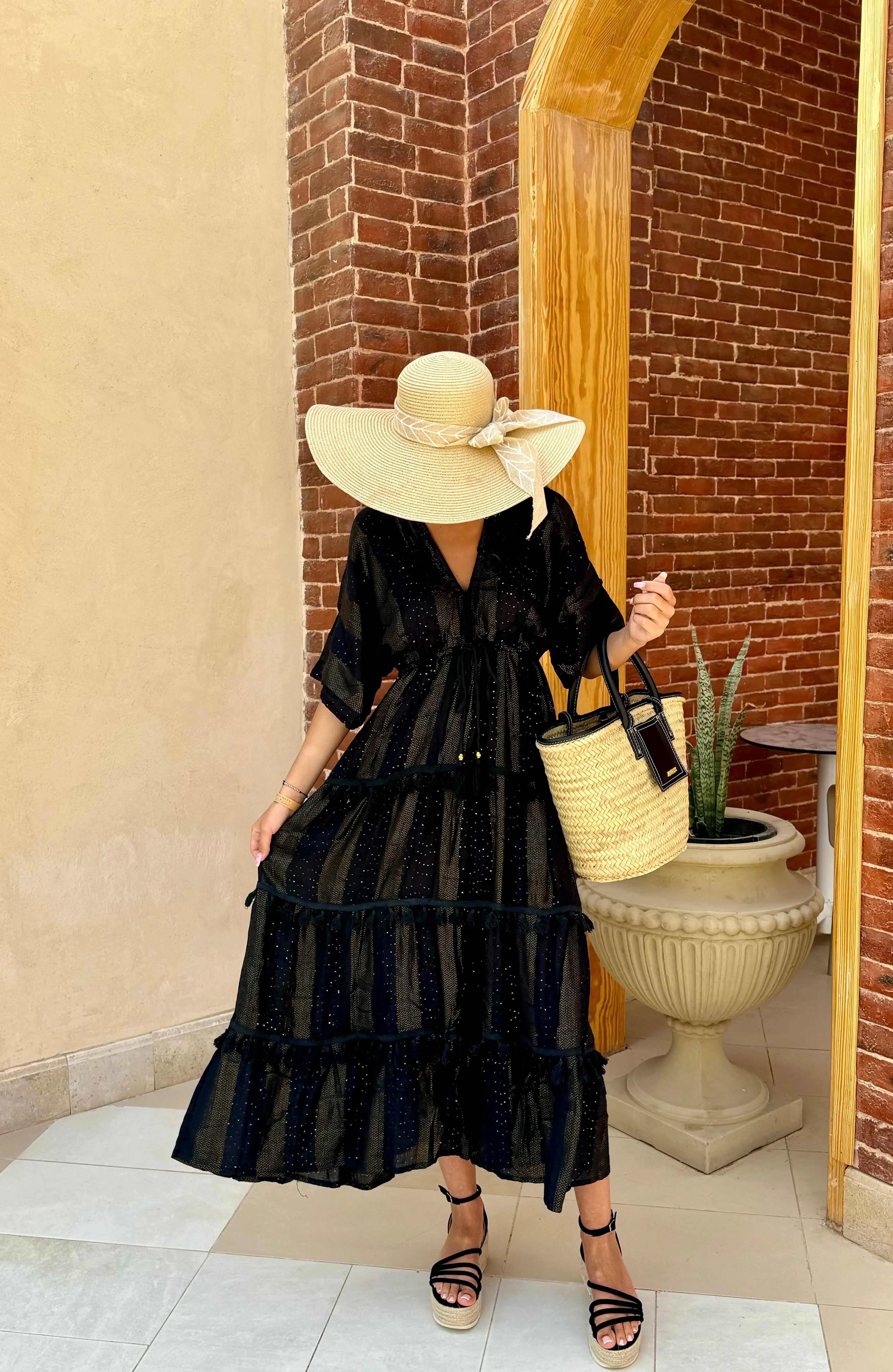 Robe bohème noire DS.Sélection