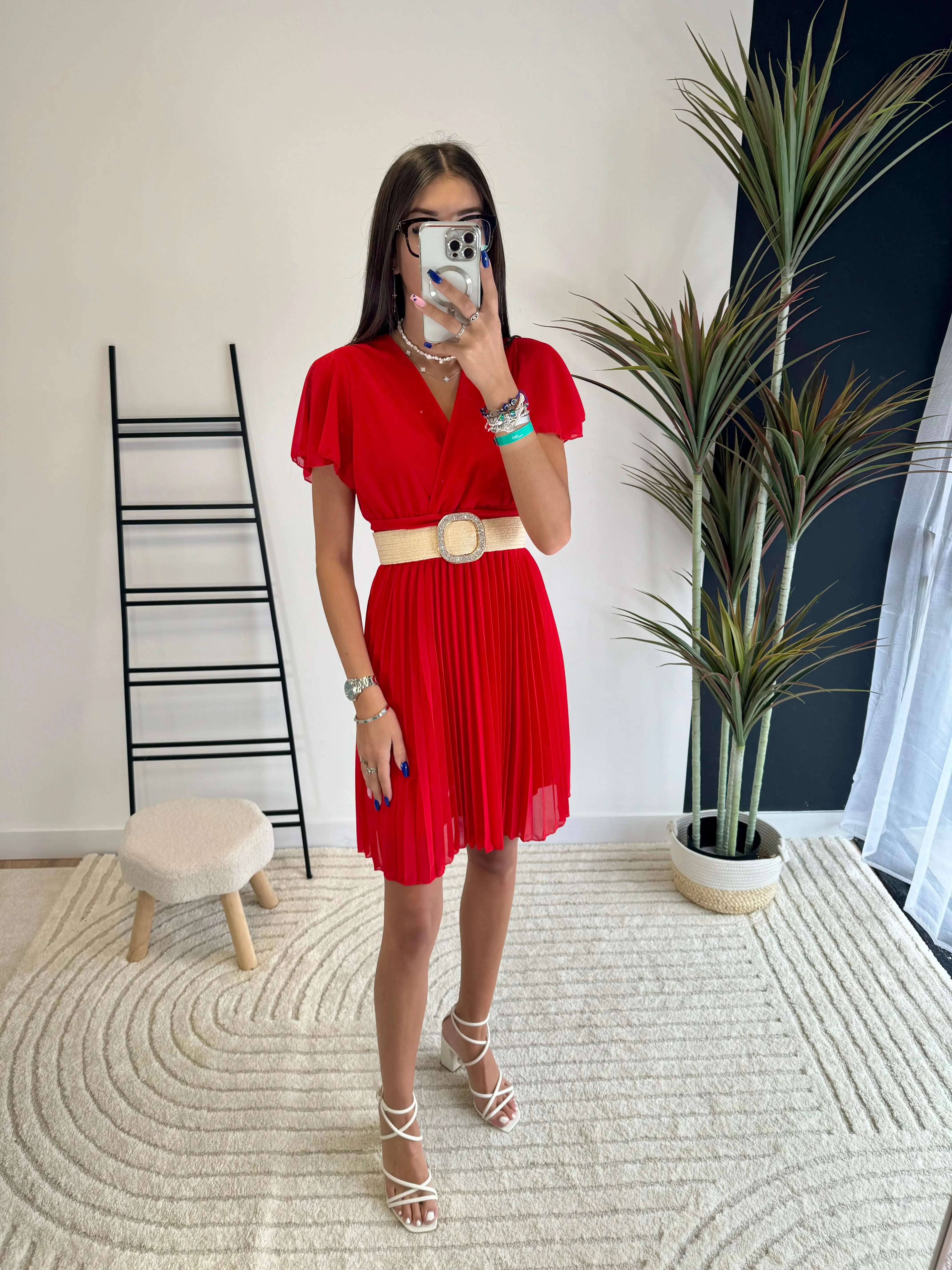 Robe courte plissée DS Sélection DS.Sélection