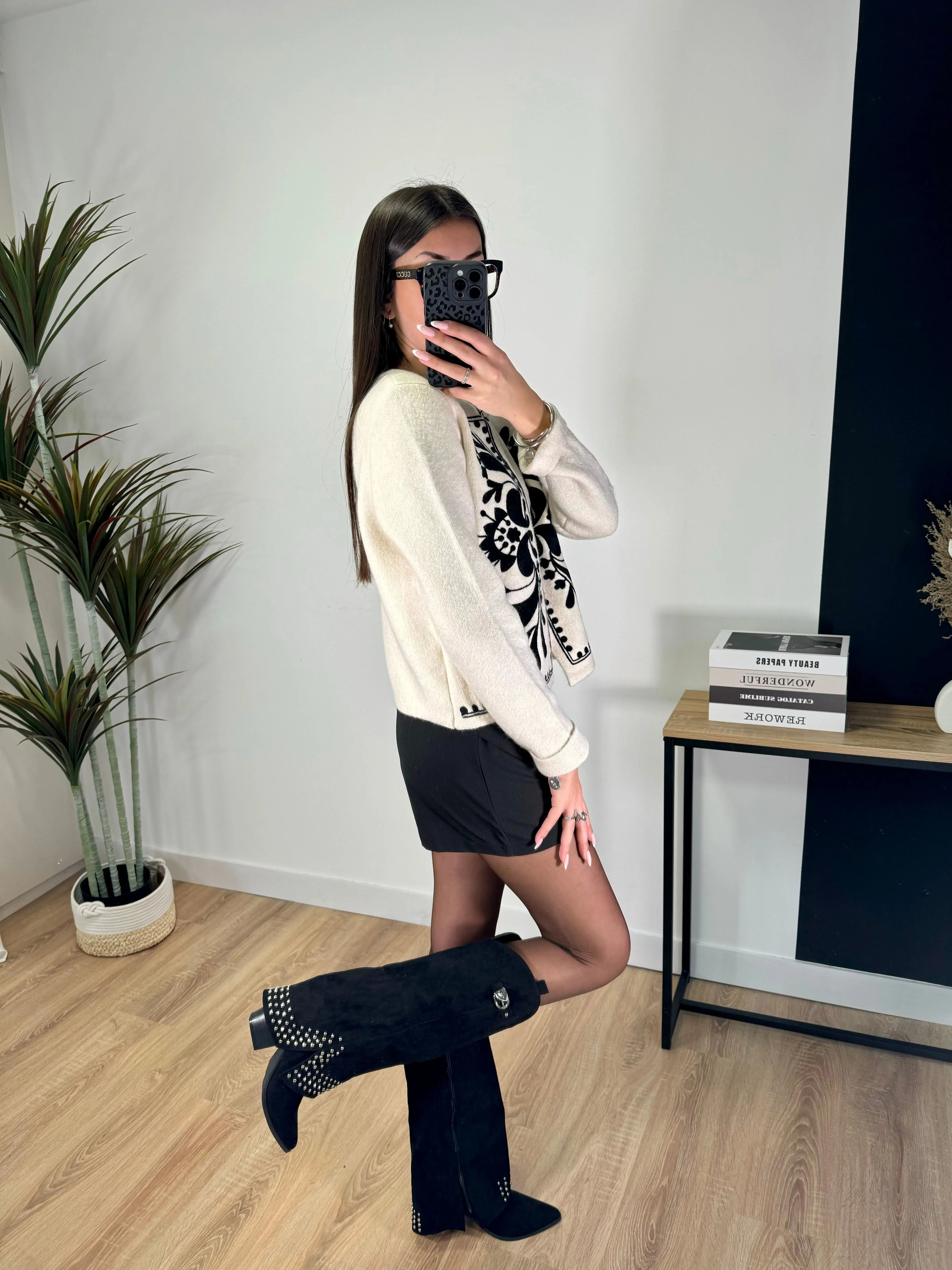 Santiags Nina noire DS.Sélection