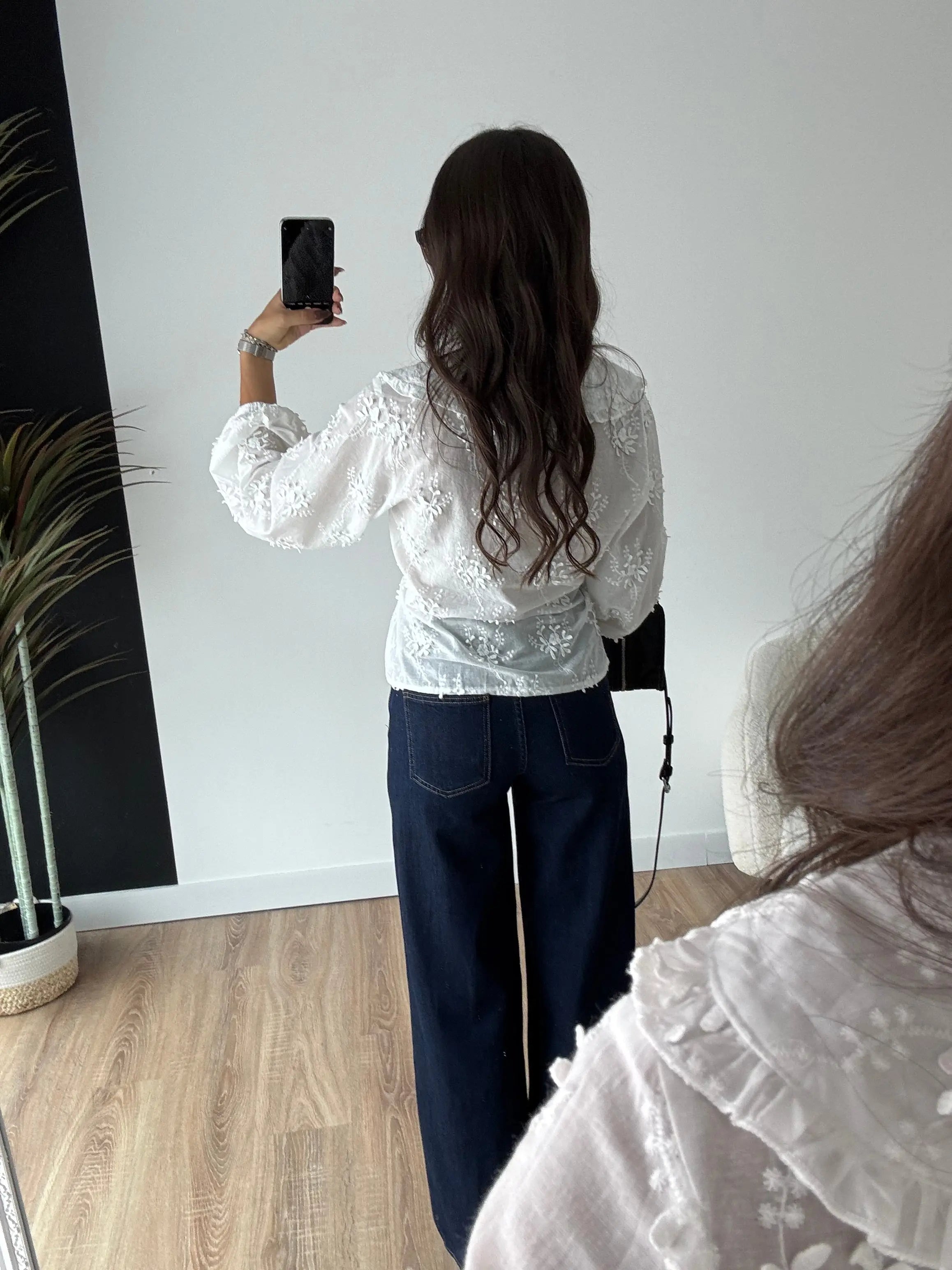 Blouse brodée blanche DS.Sélection