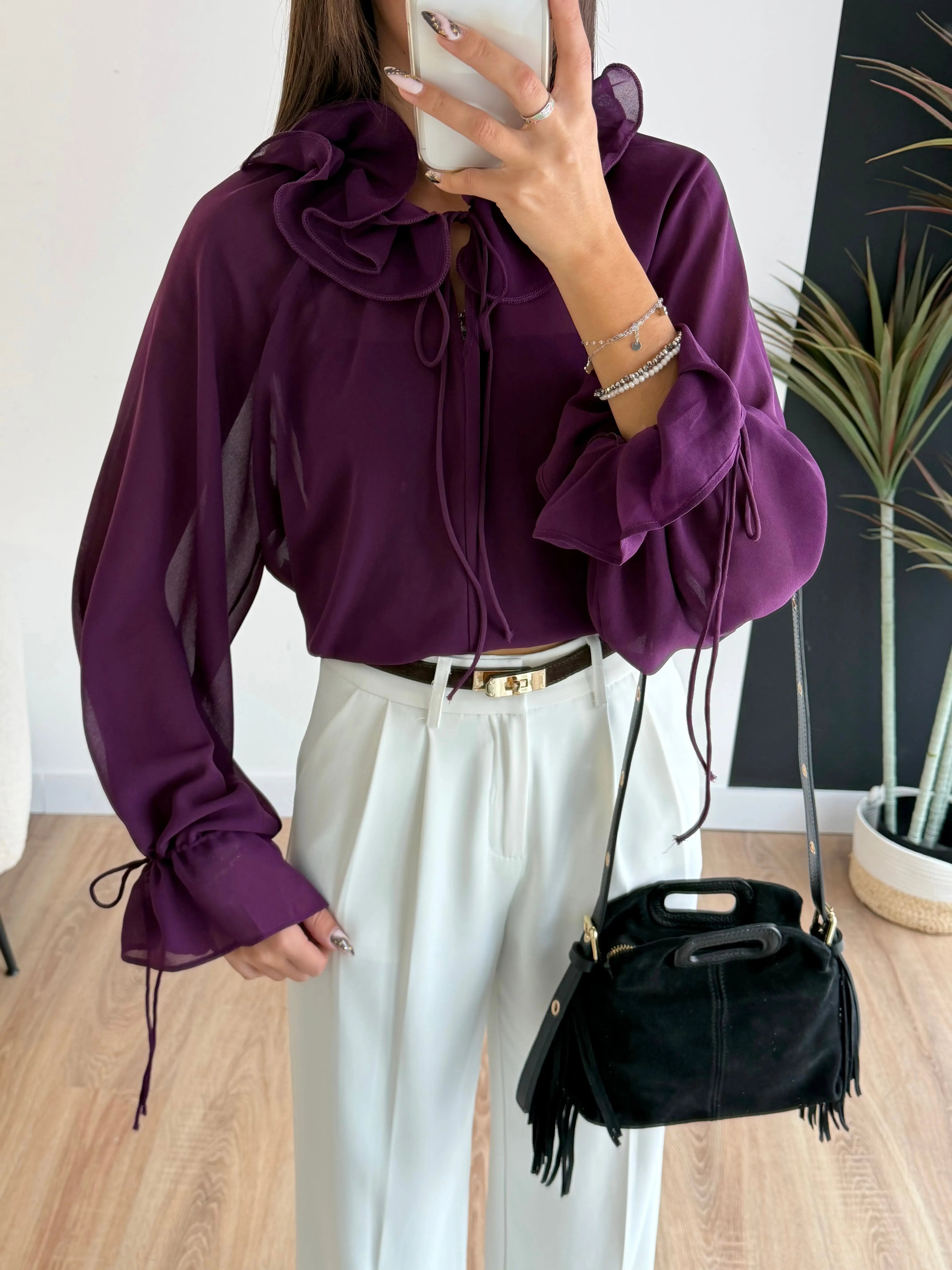 Blouse prune DS.Sélection