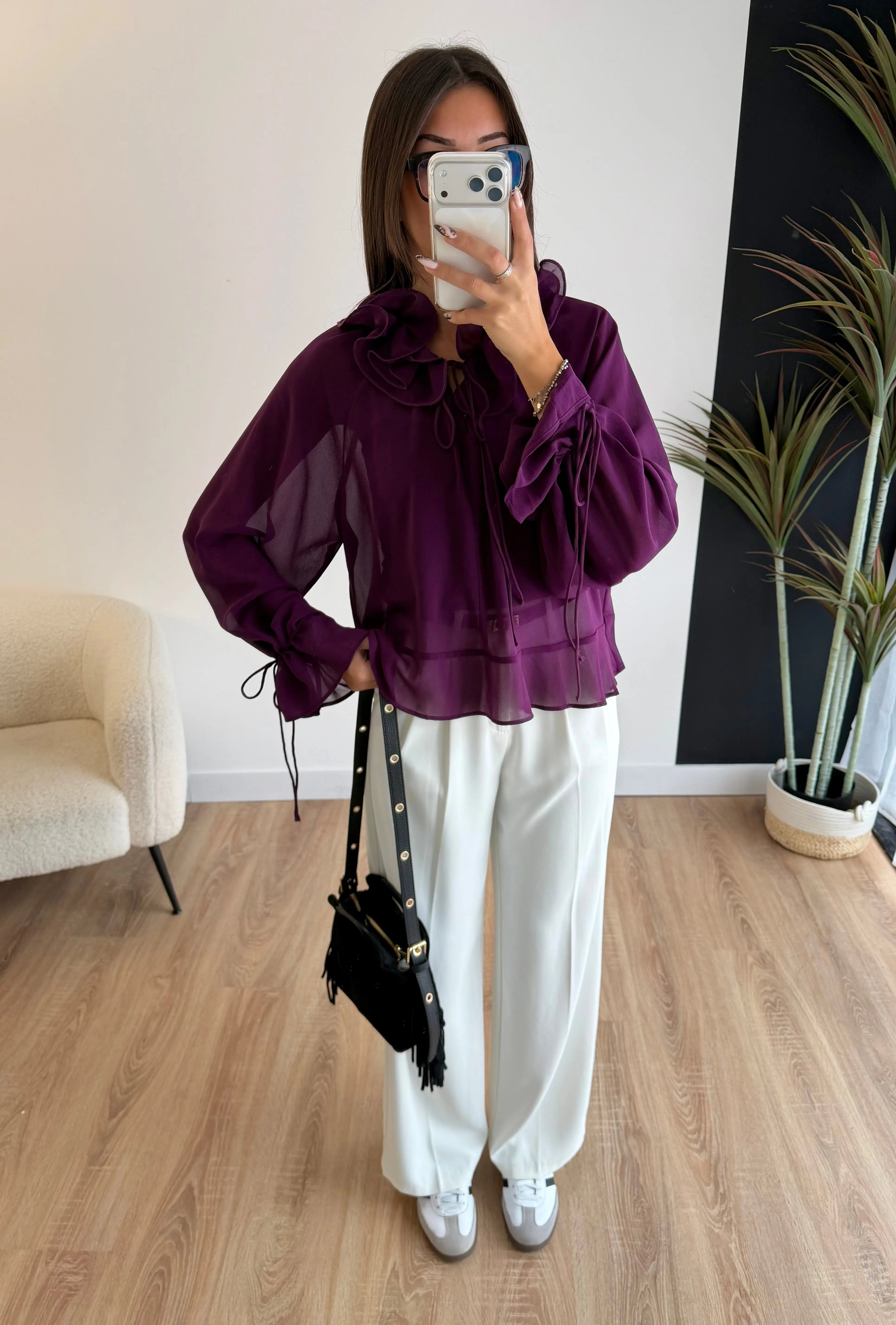 Blouse prune DS.Sélection