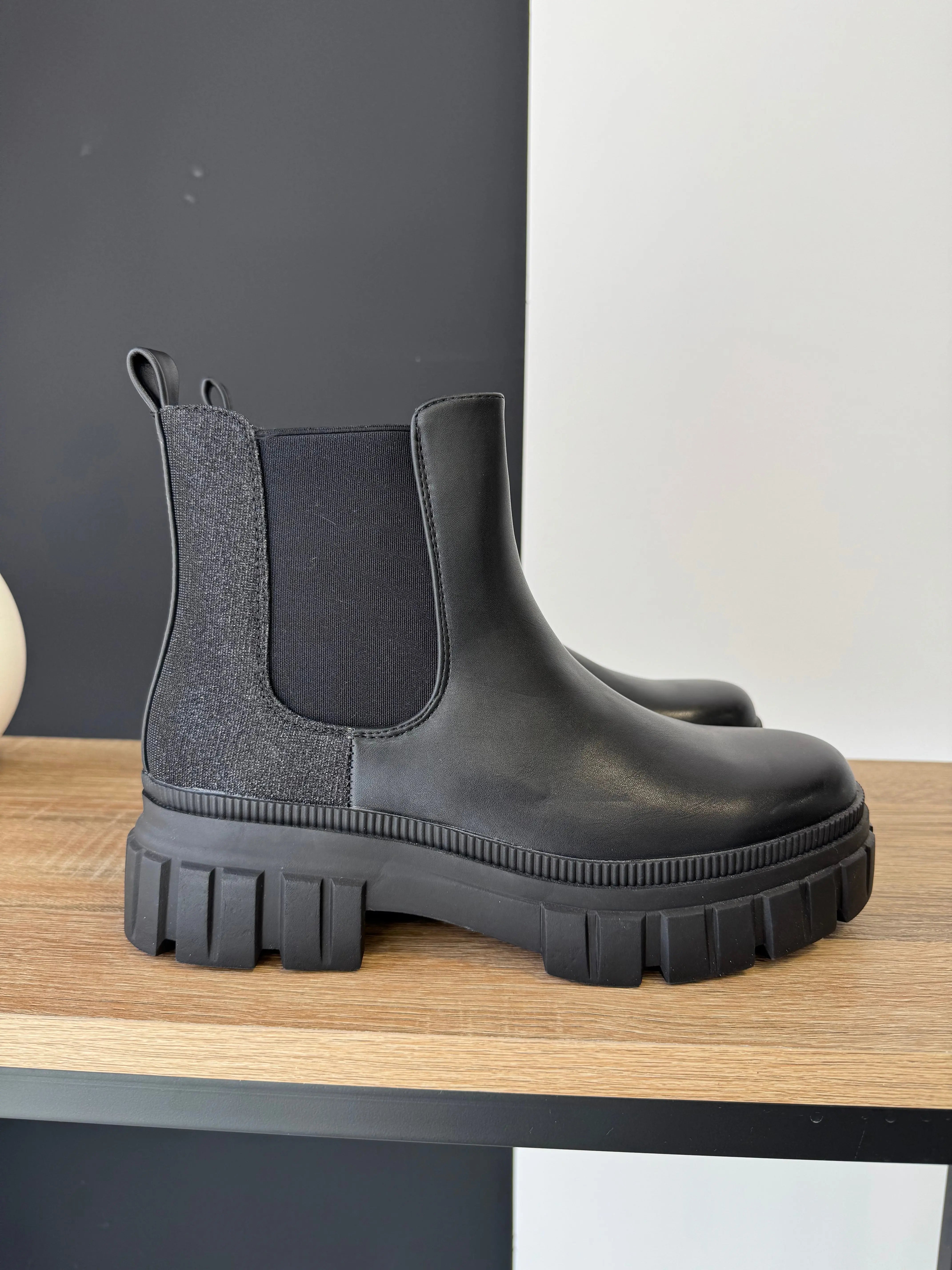 Bottines pailletées noires DS.Sélection