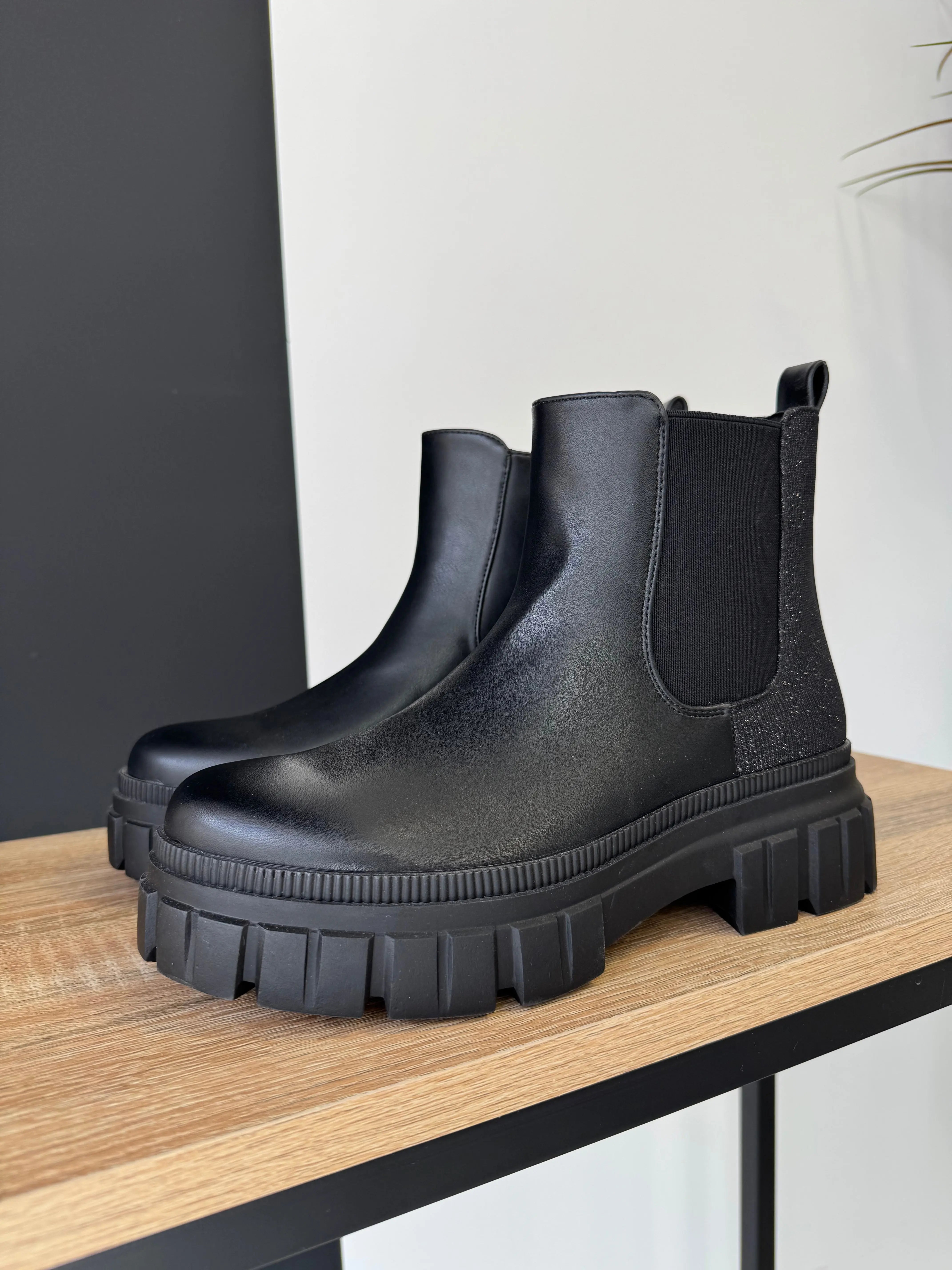 Bottines pailletées noires DS.Sélection