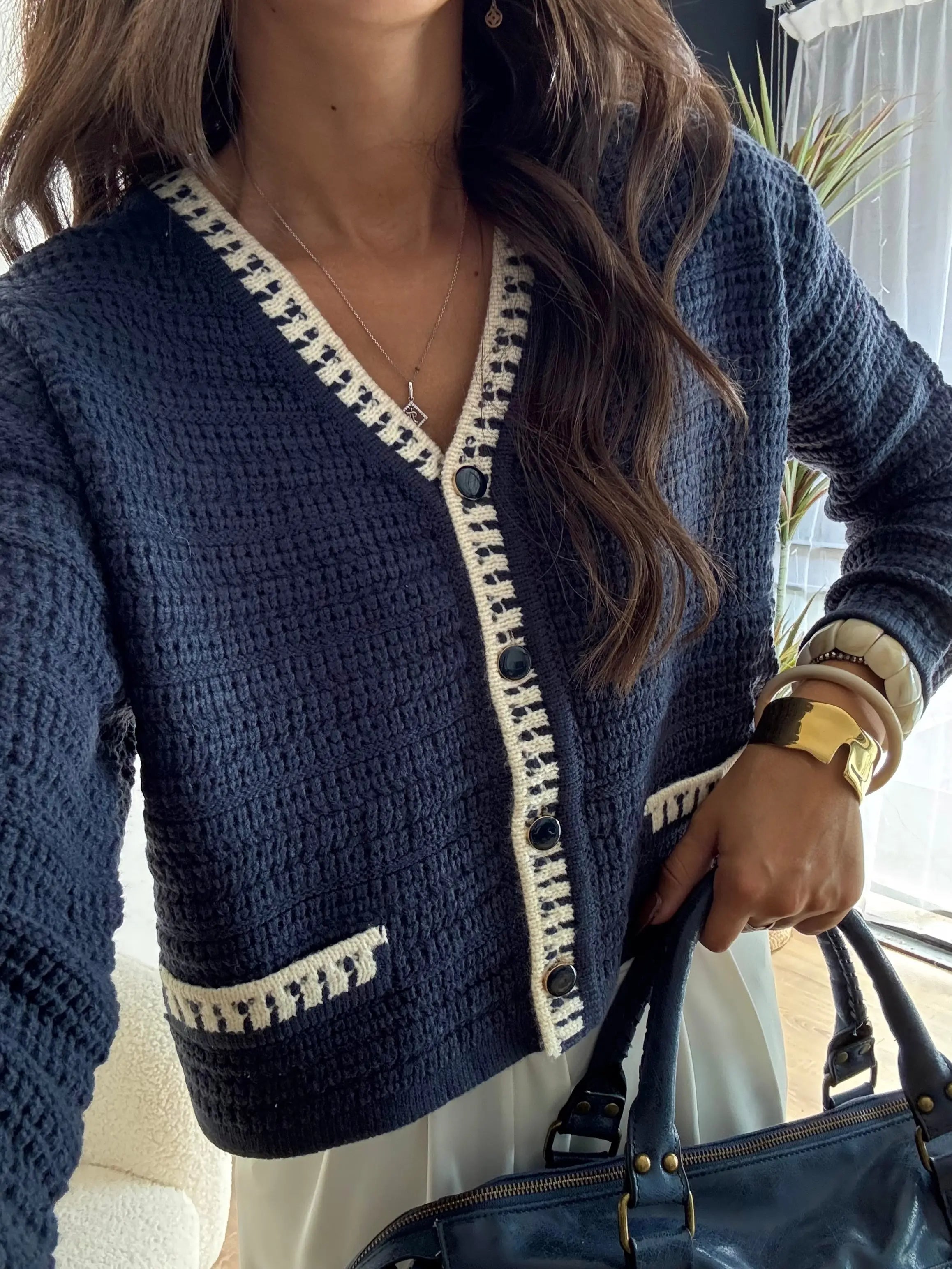 Cardigan bleu marine DS.Sélection