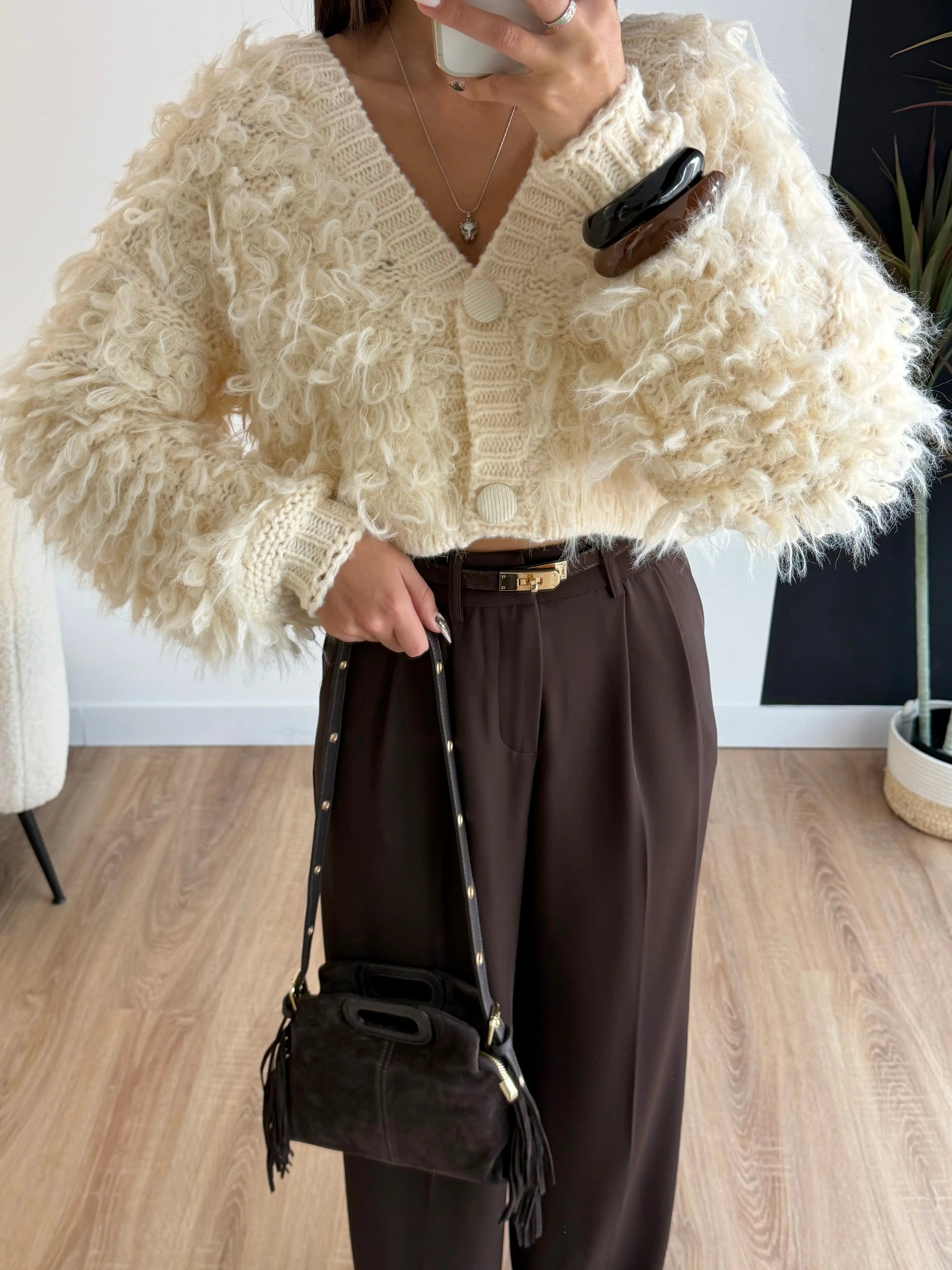 Cardigan écru mouton DS.Sélection