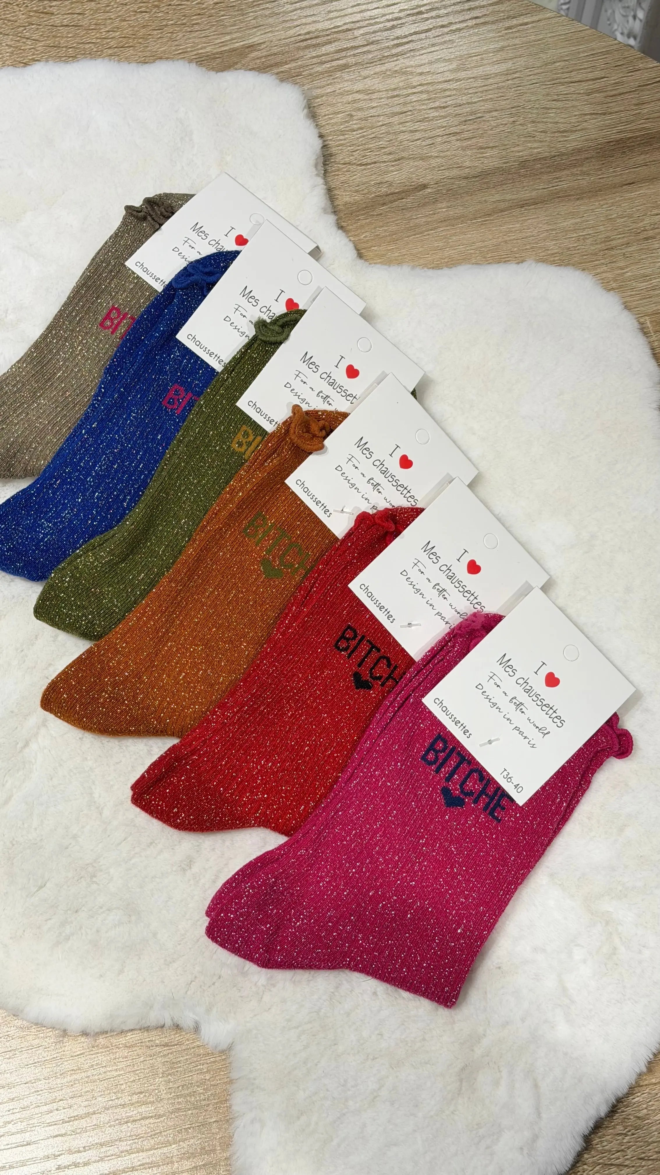 Chaussettes paillettes DS.Sélection