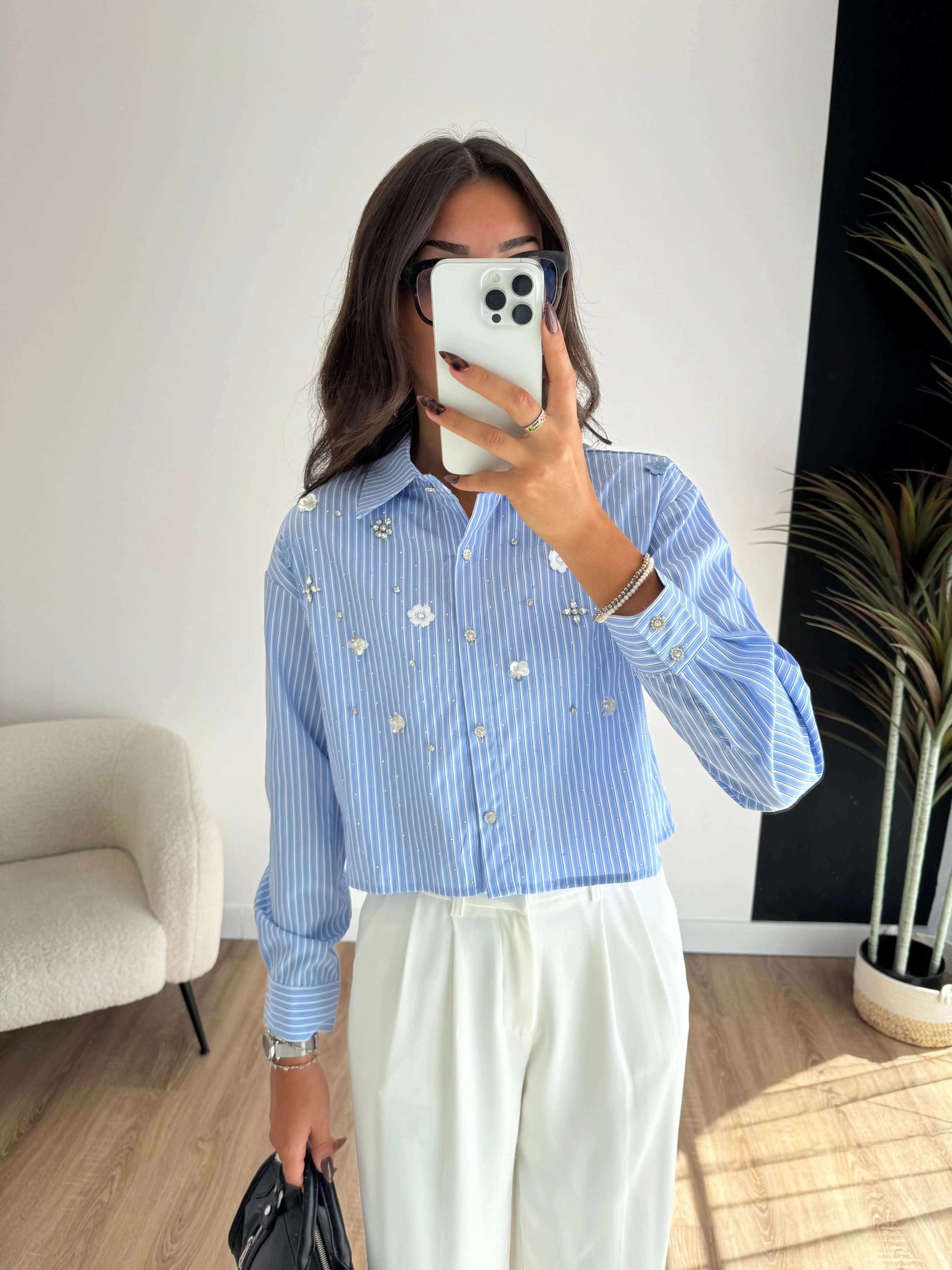 Chemise courte bleu DS.Sélection