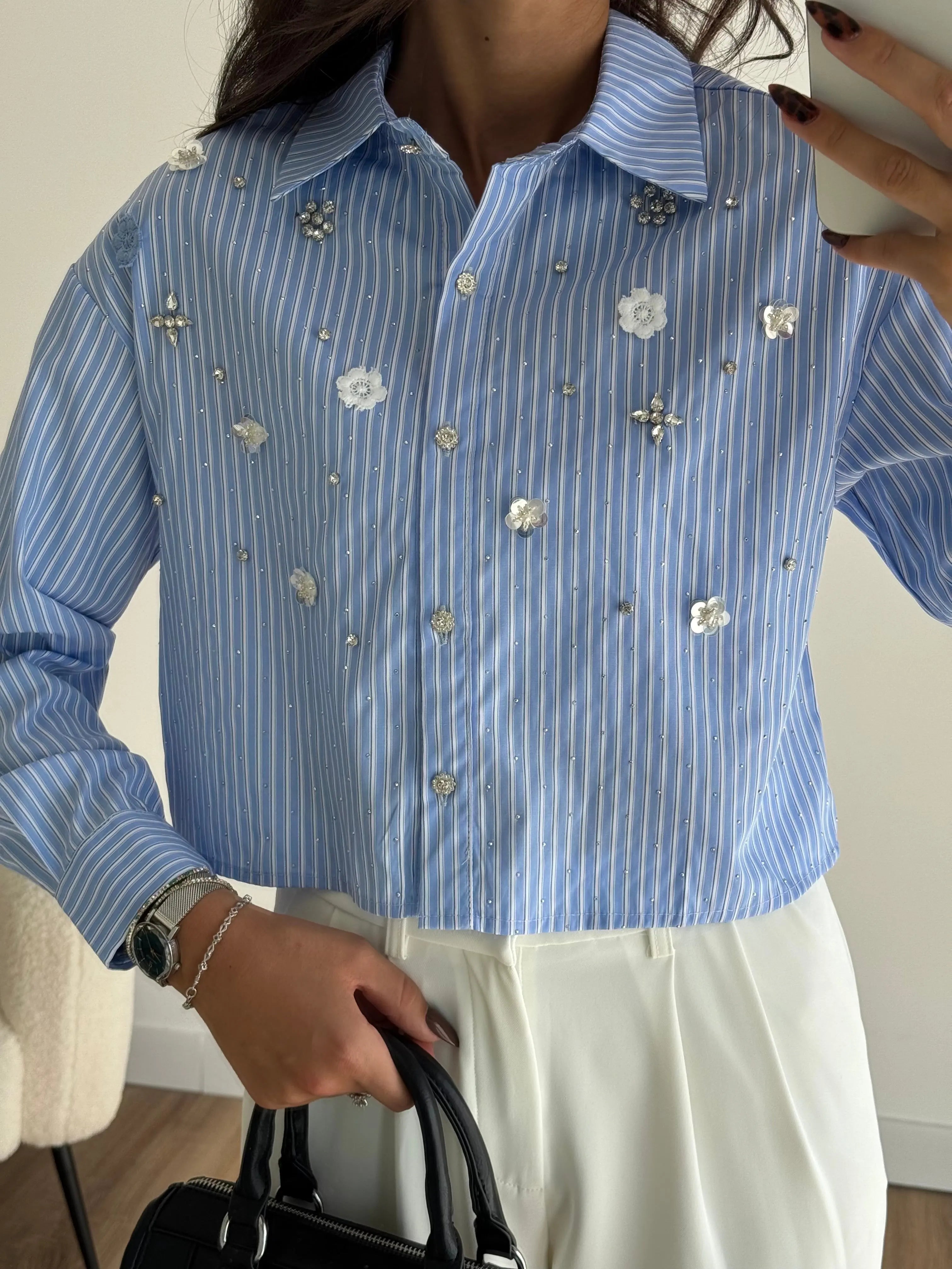 Chemise courte bleu DS.Sélection