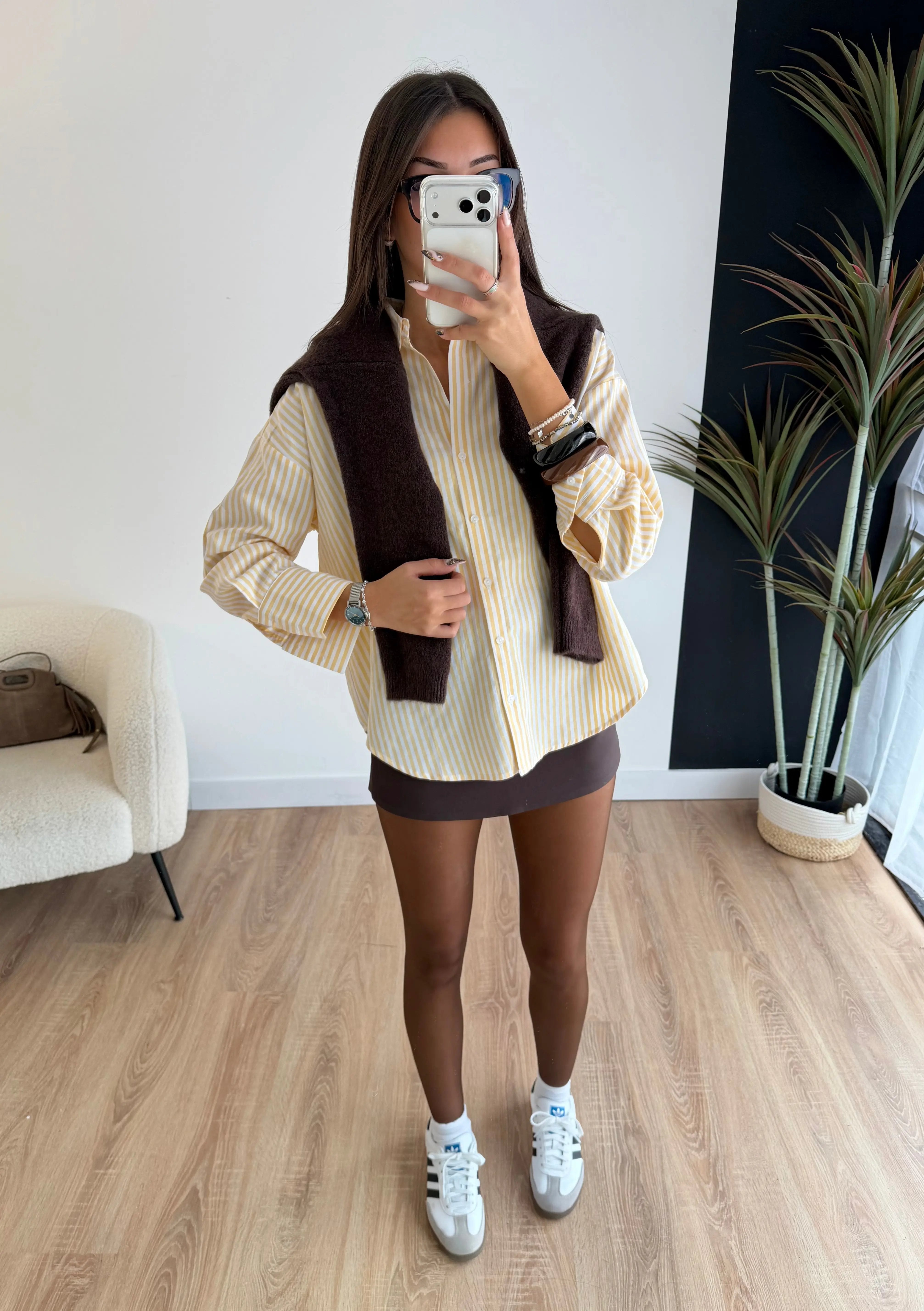 Chemise rayée jaune DS.Sélection