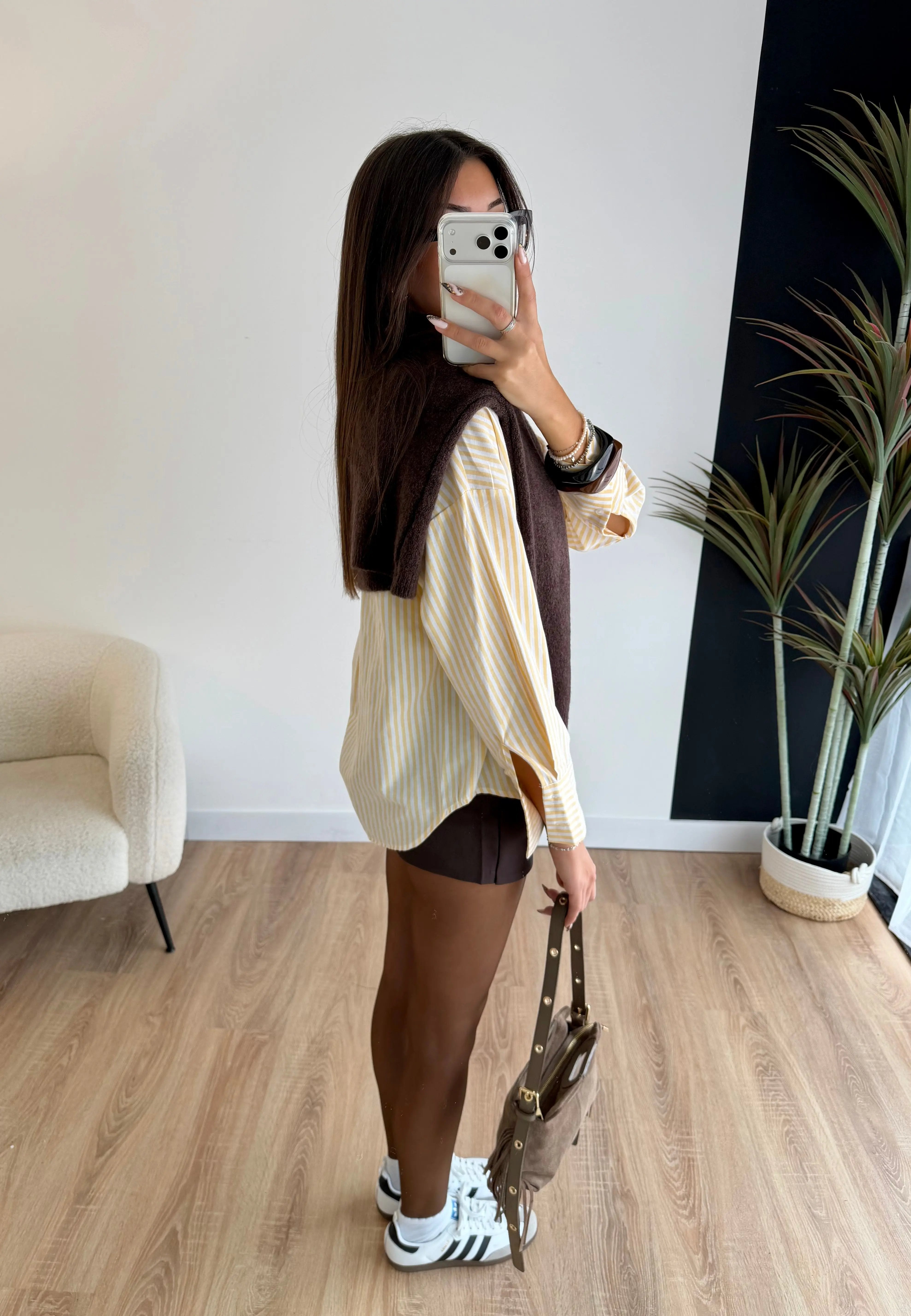 Chemise rayée jaune DS.Sélection