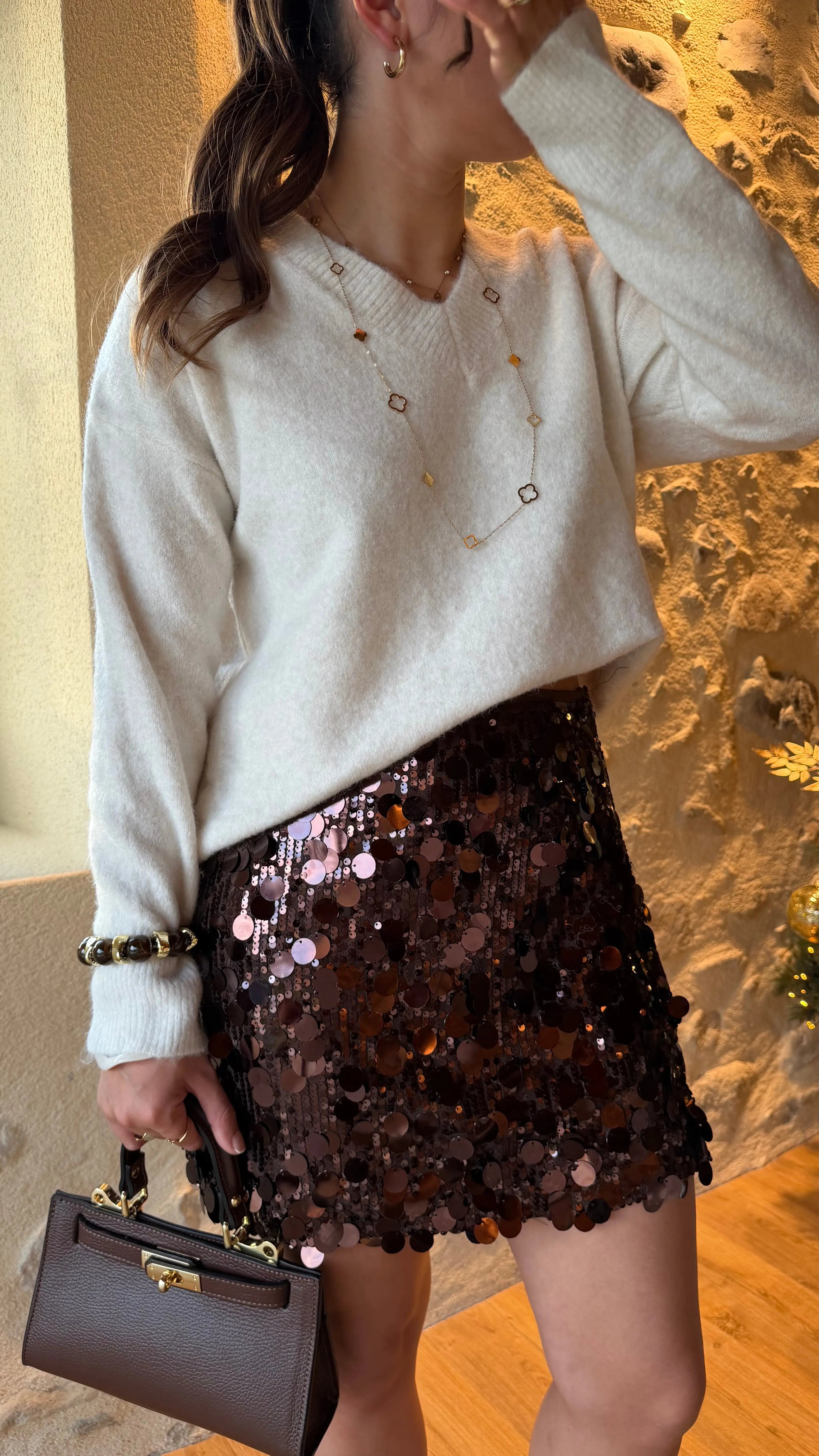 Jupe sequin Choco DS.Sélection