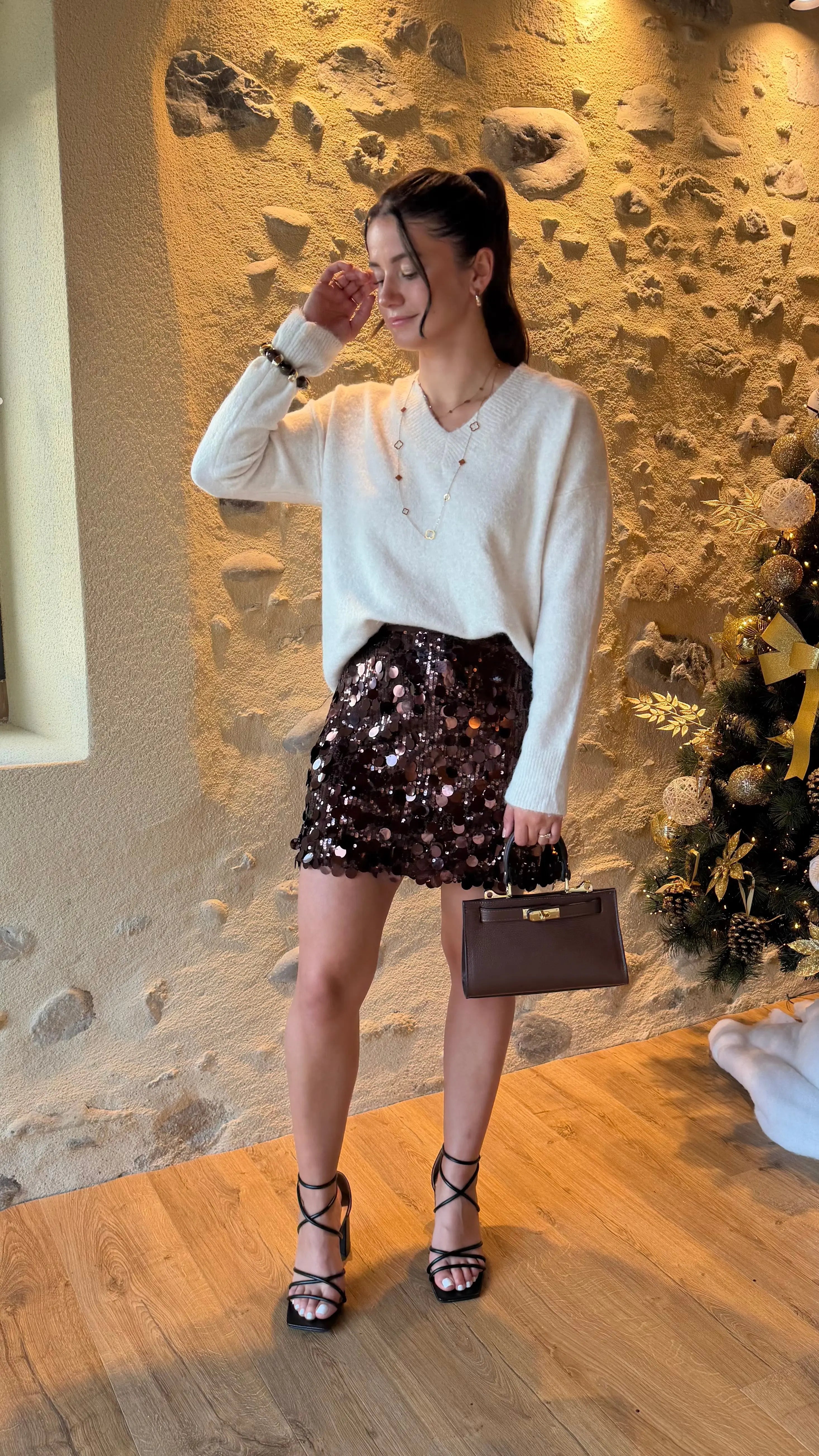 Jupe sequin Choco DS.Sélection