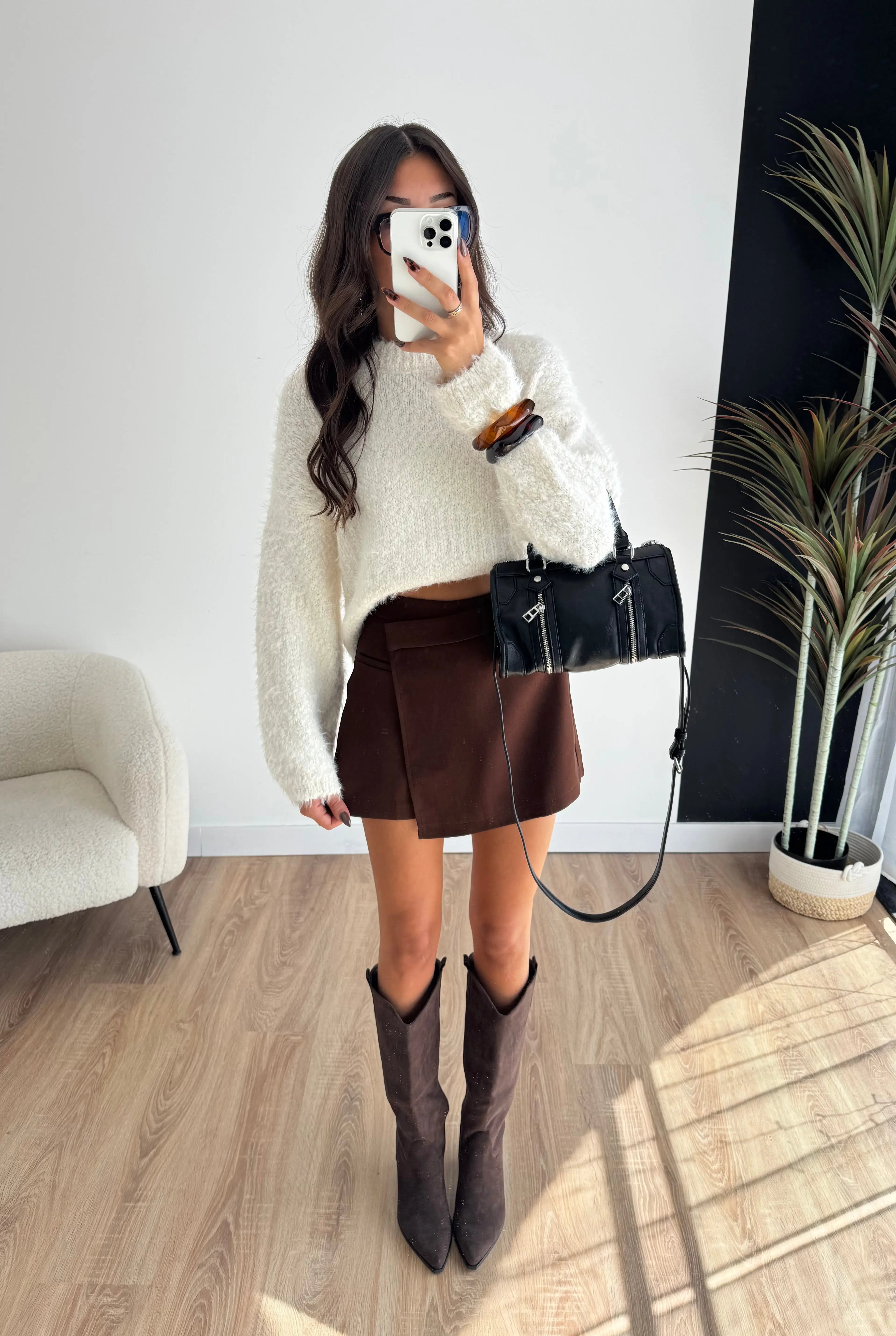Jupe short choco DS.Sélection
