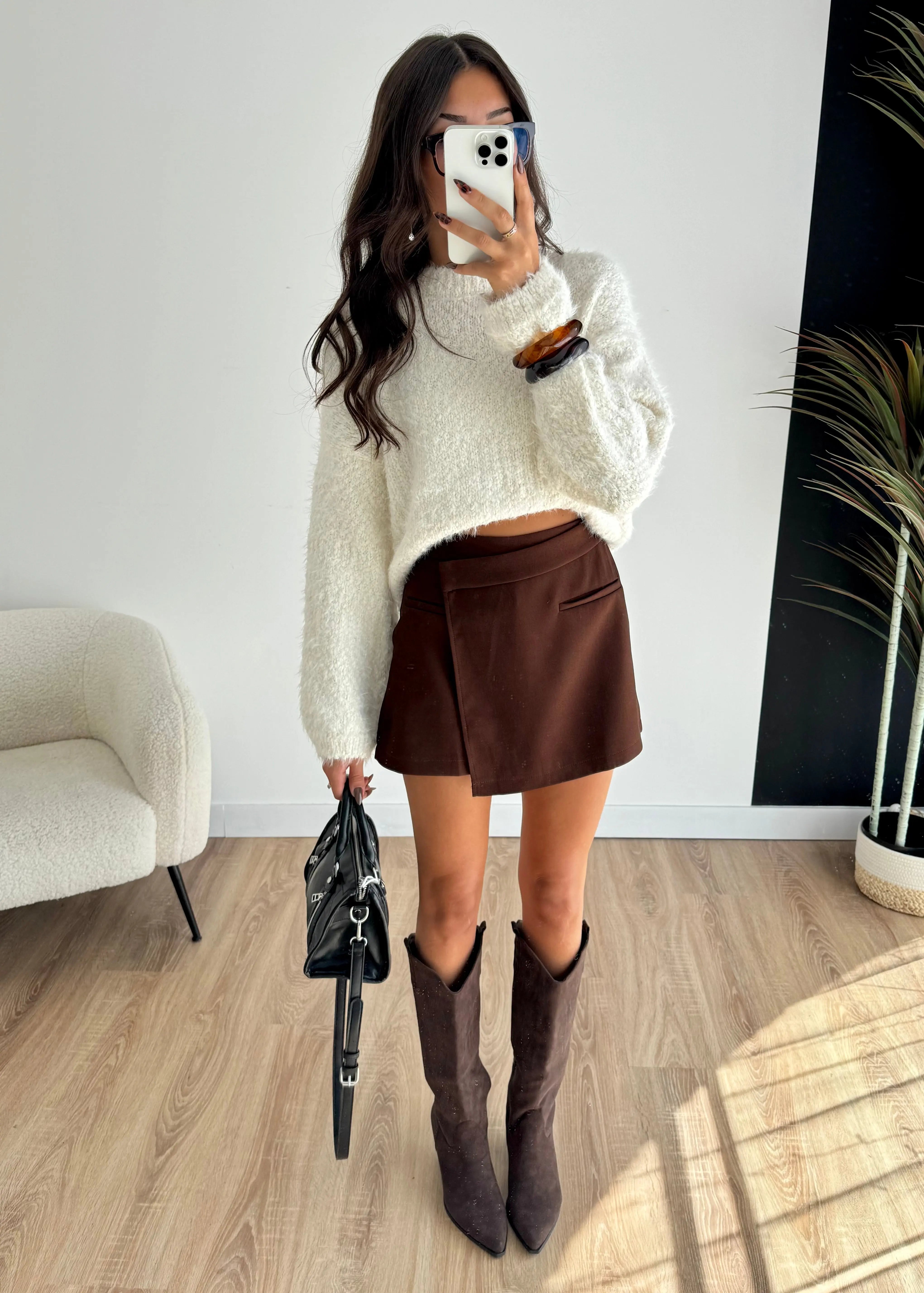 Jupe short choco DS.Sélection