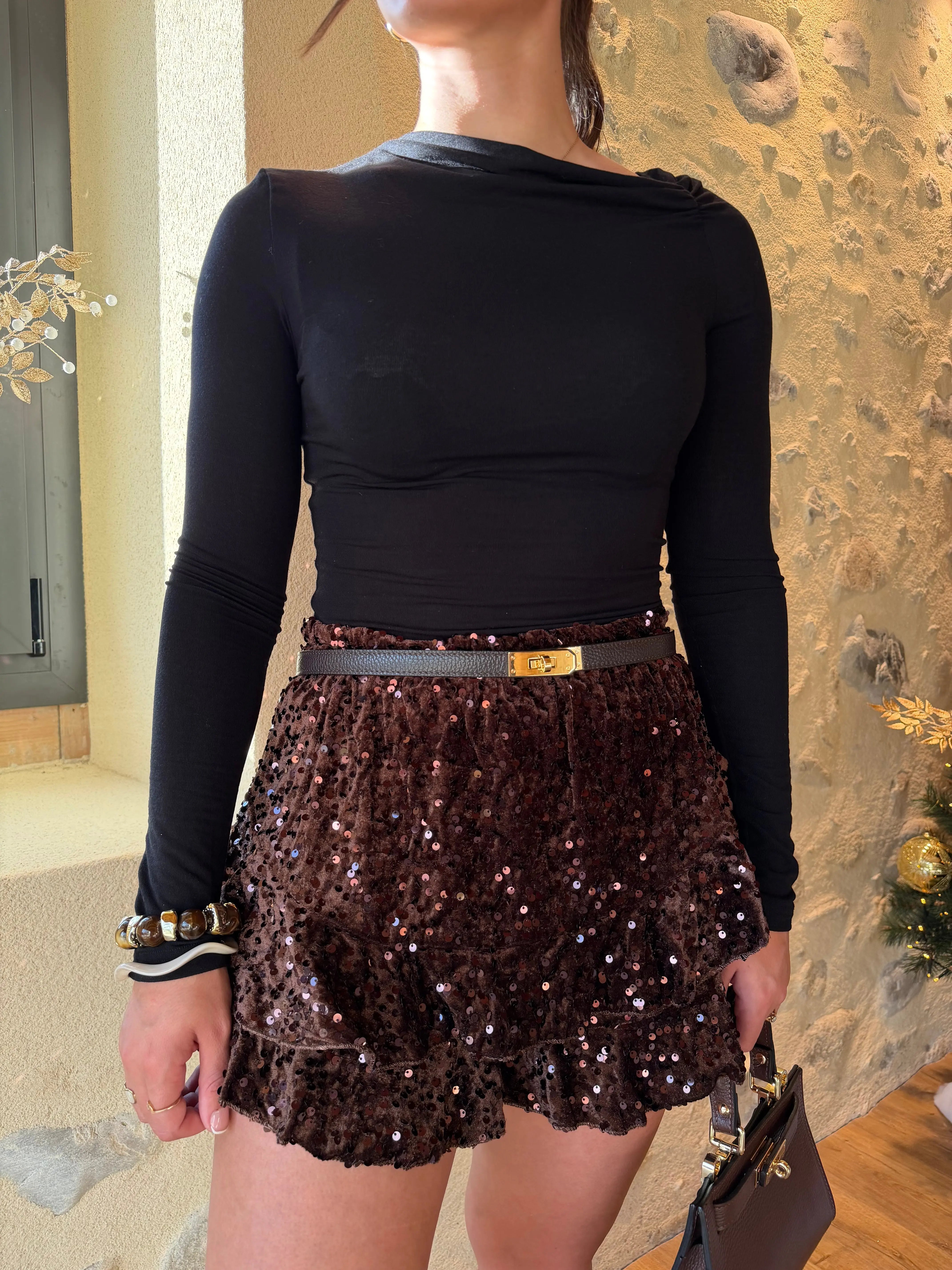 Jupe short sequins DS.Sélection