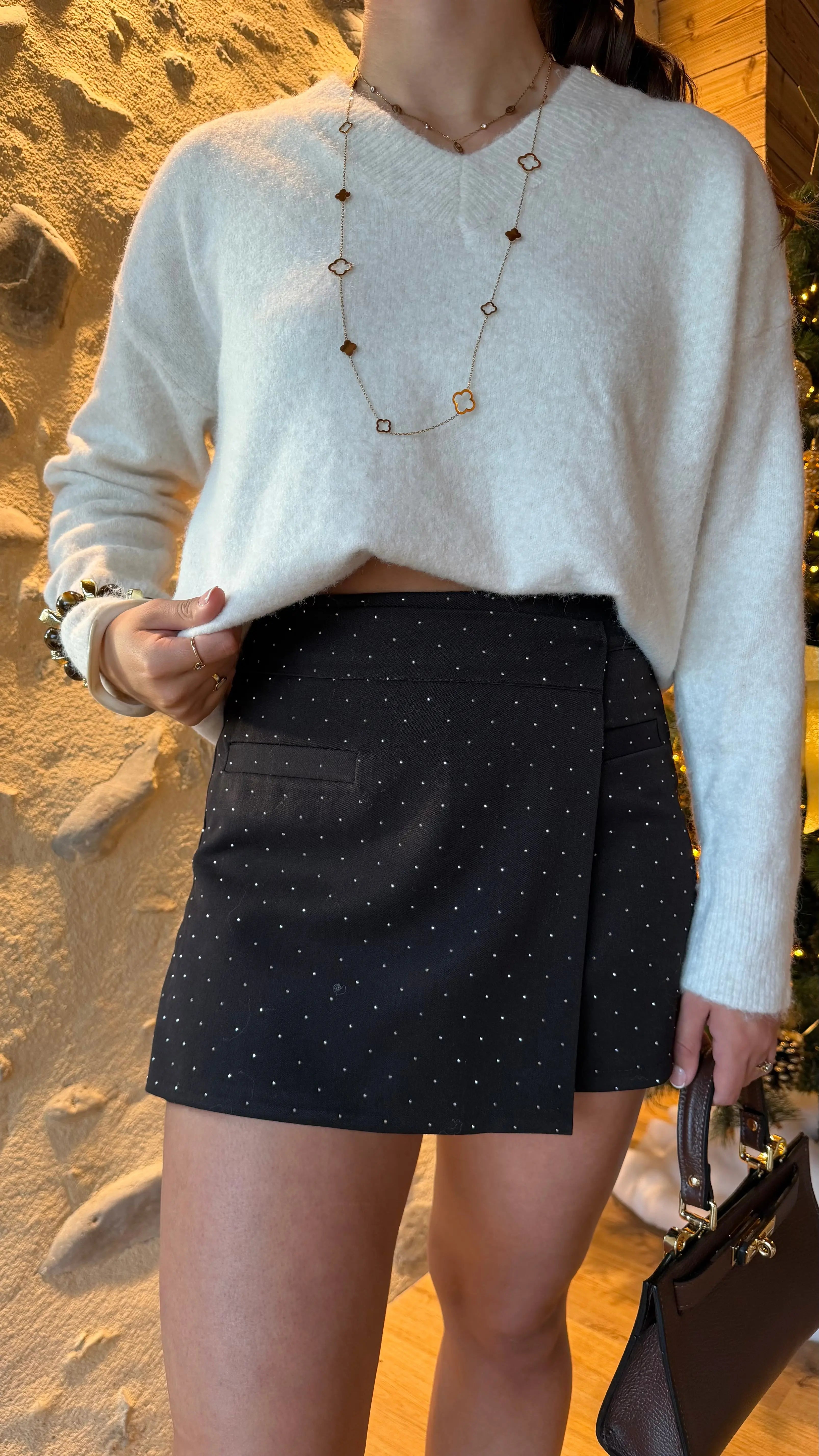 Jupe short strass DS.Sélection