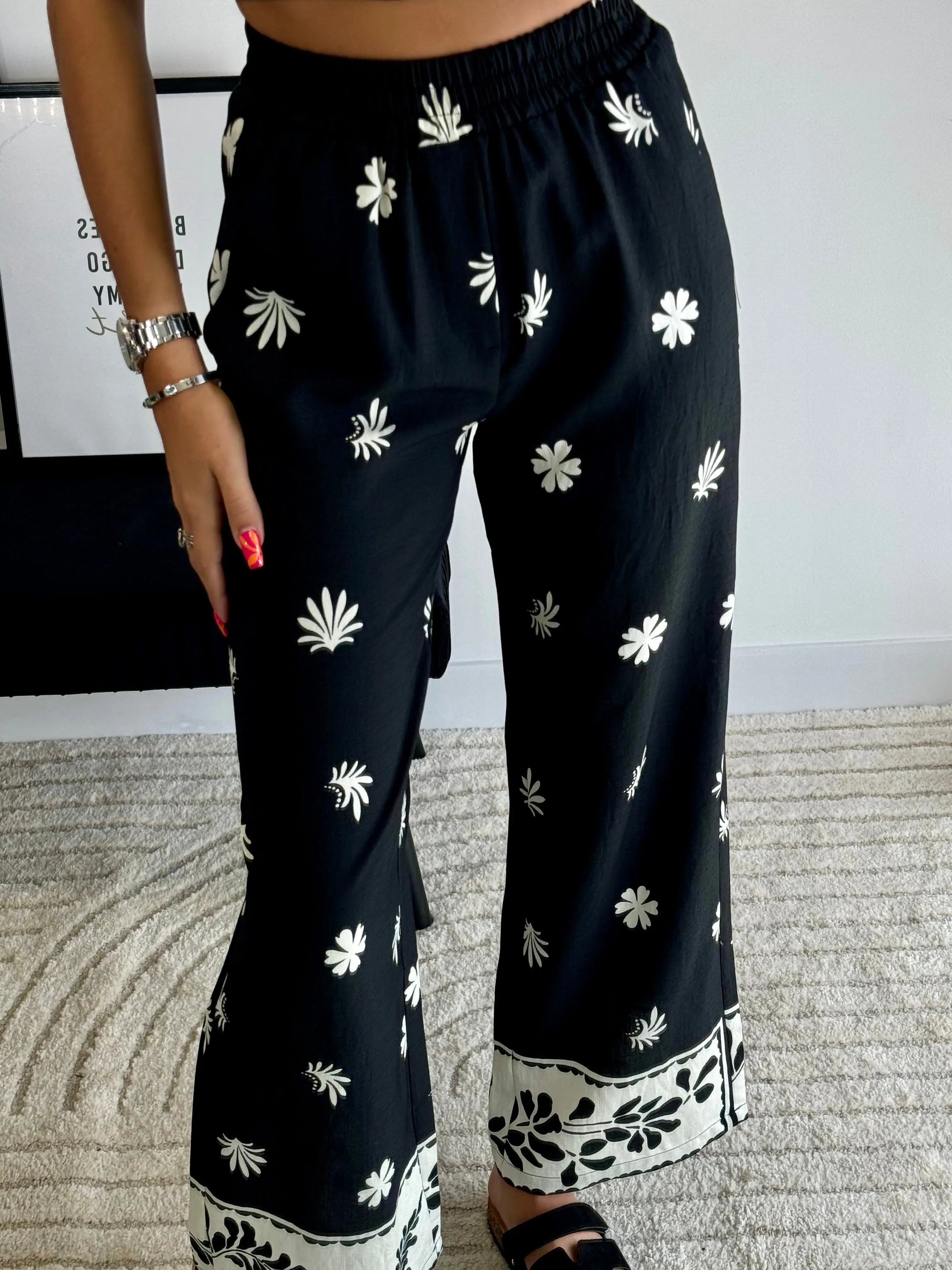 Pantalon à motifs noir DS.Sélection