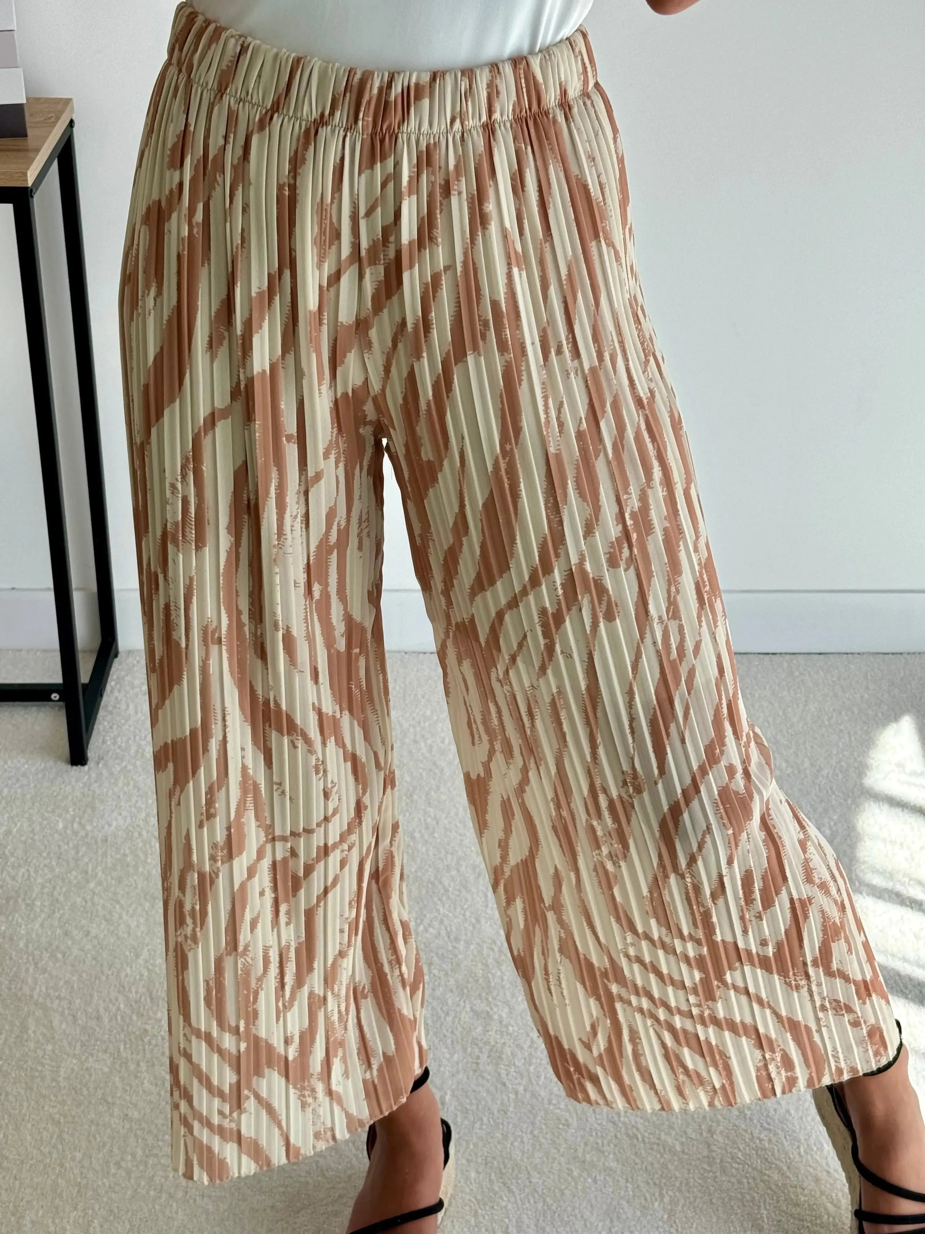 Pantalon plissé beige DS.Sélection