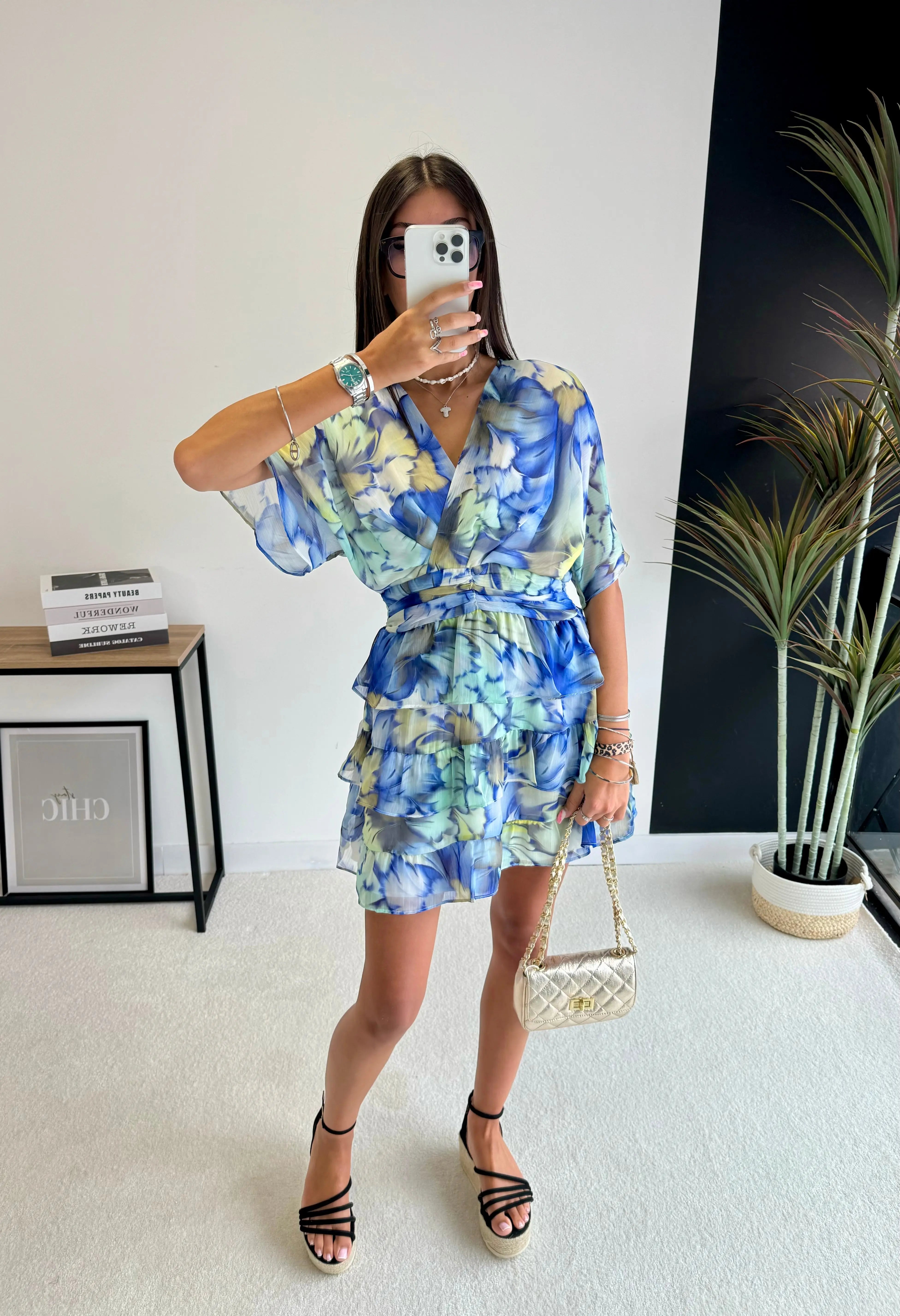 Robe à motifs bleu DS.Sélection