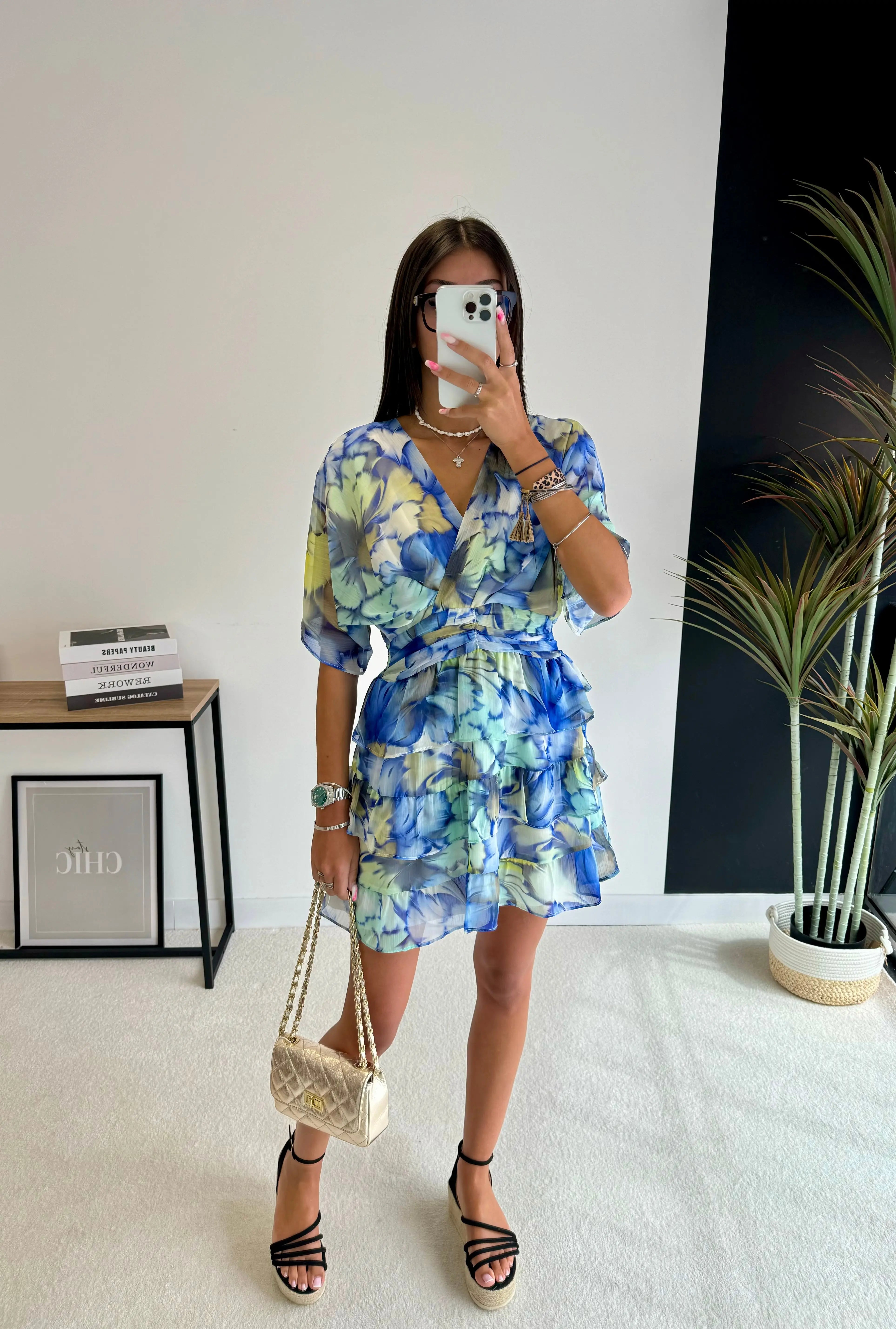 Robe à motifs bleu DS.Sélection
