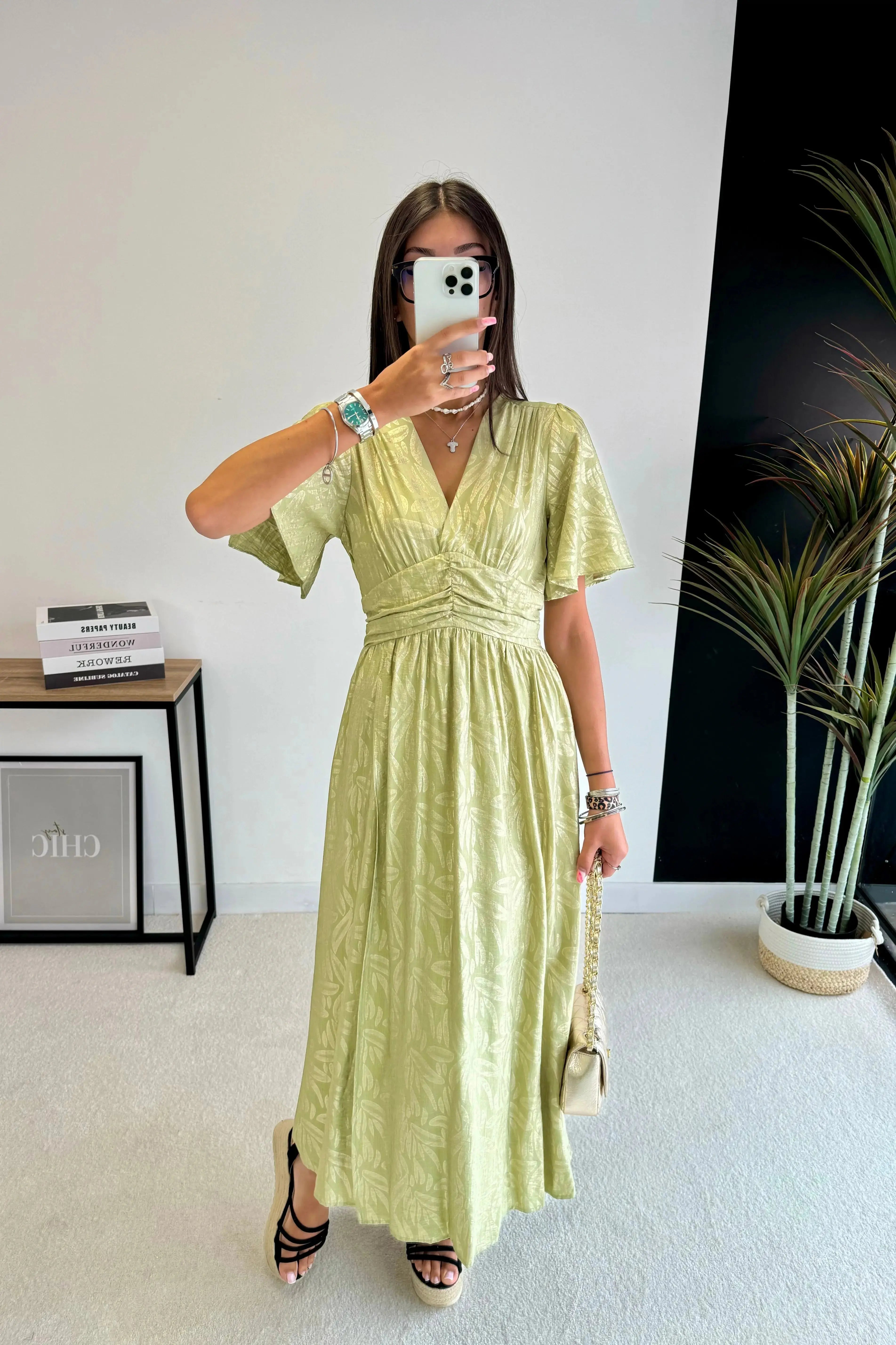 Robe à motifs dorés DS.Sélection