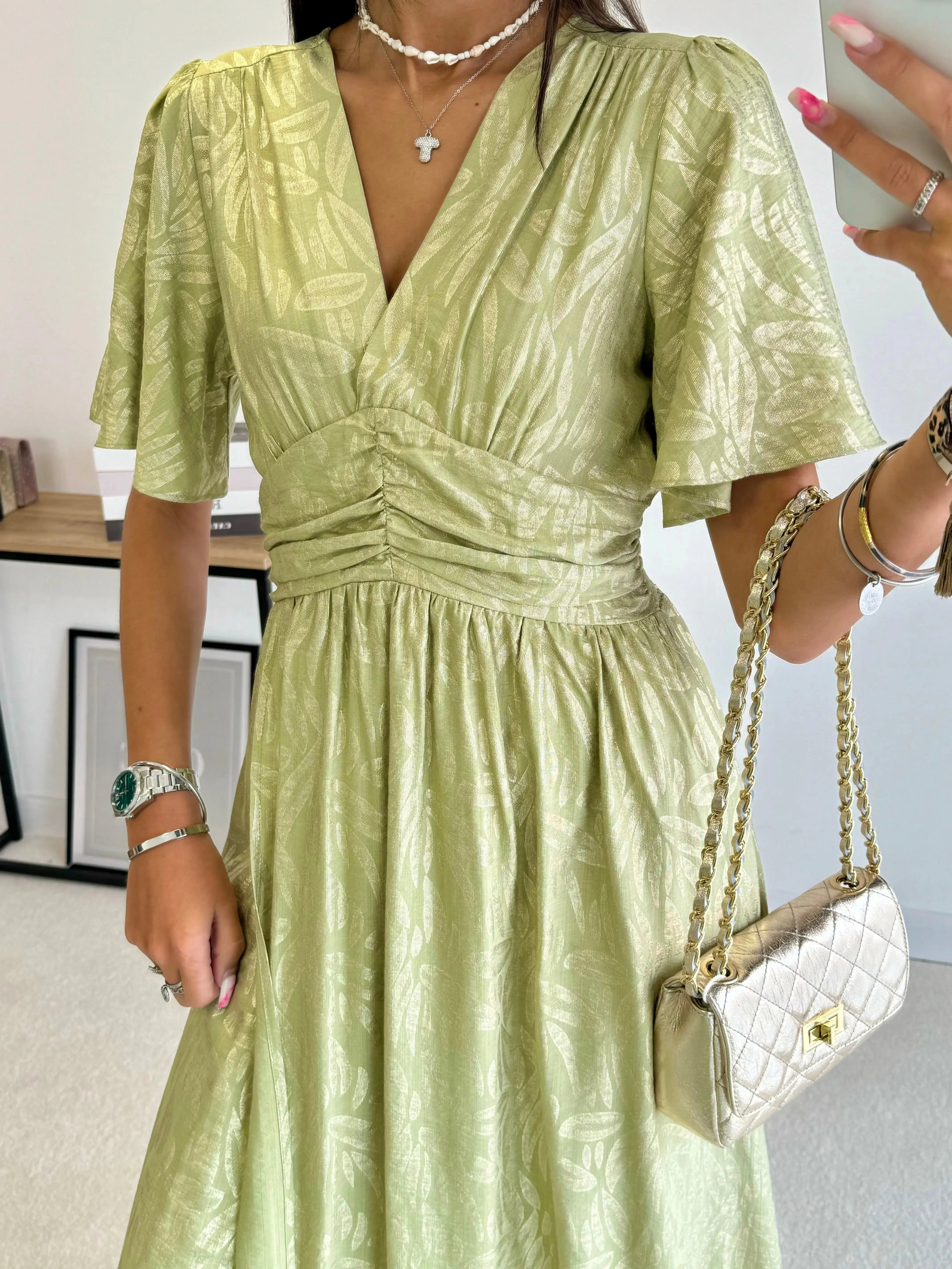 Robe à motifs dorés DS.Sélection