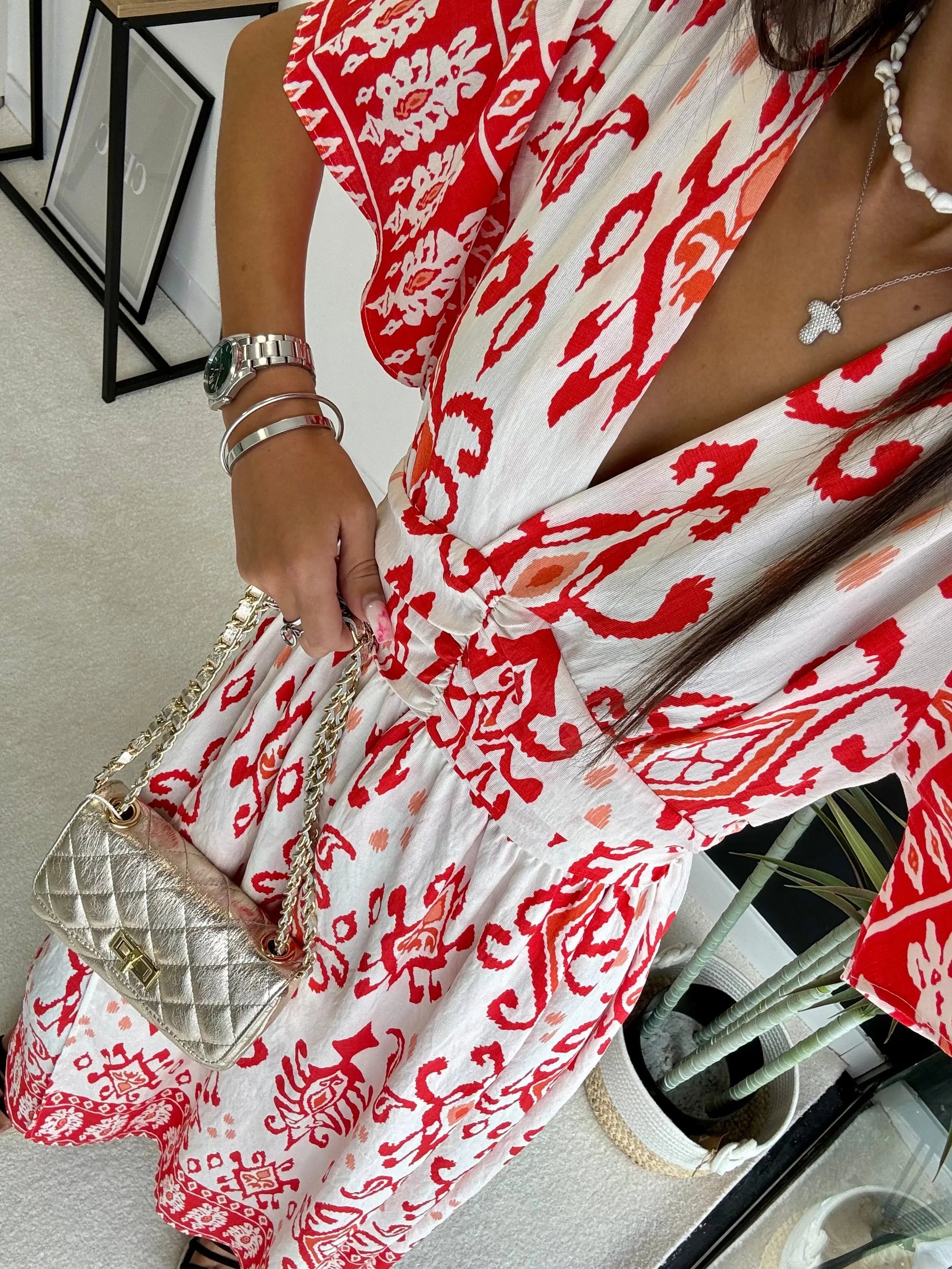 Robe à motifs orange DS.Sélection