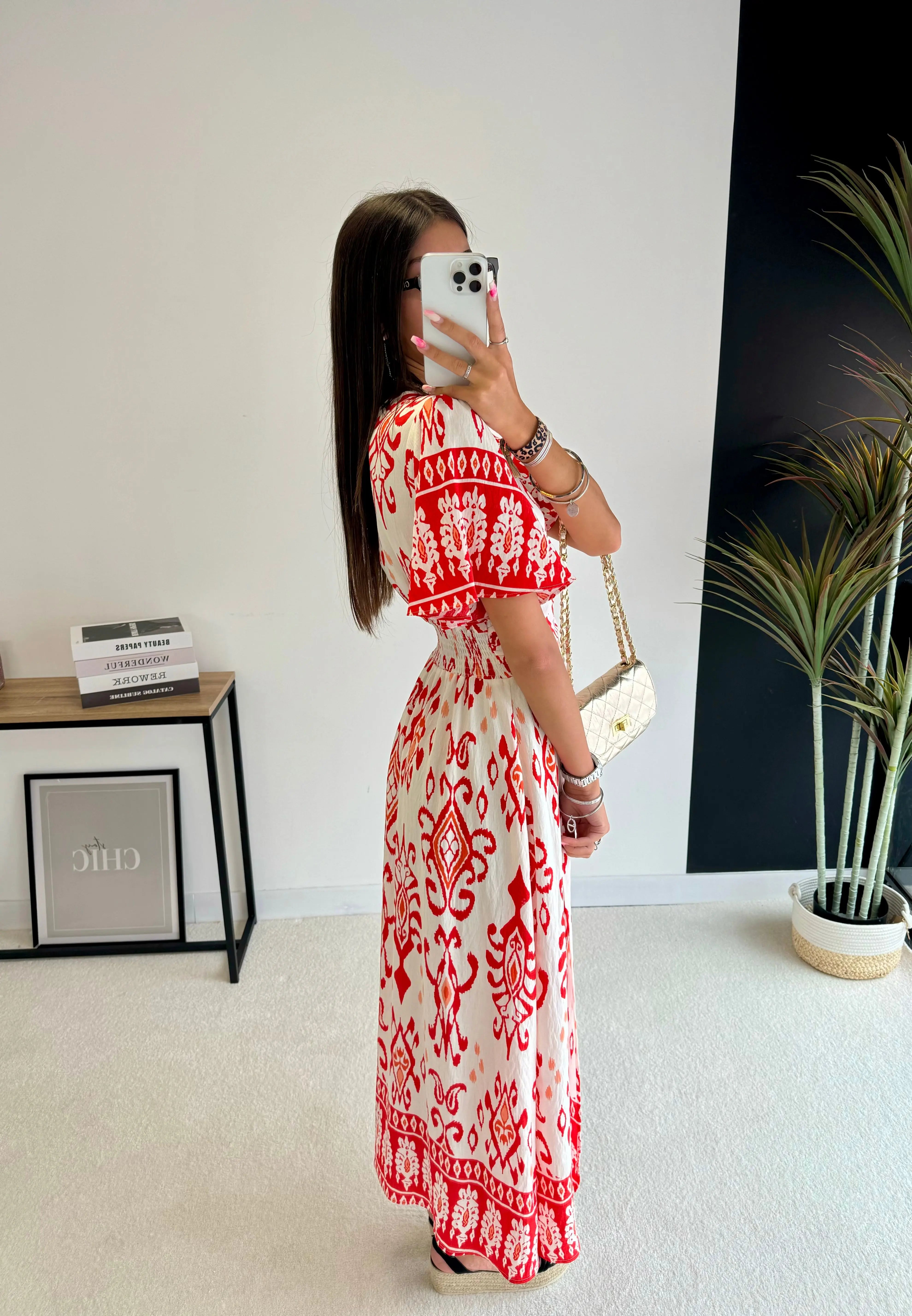 Robe à motifs orange DS.Sélection