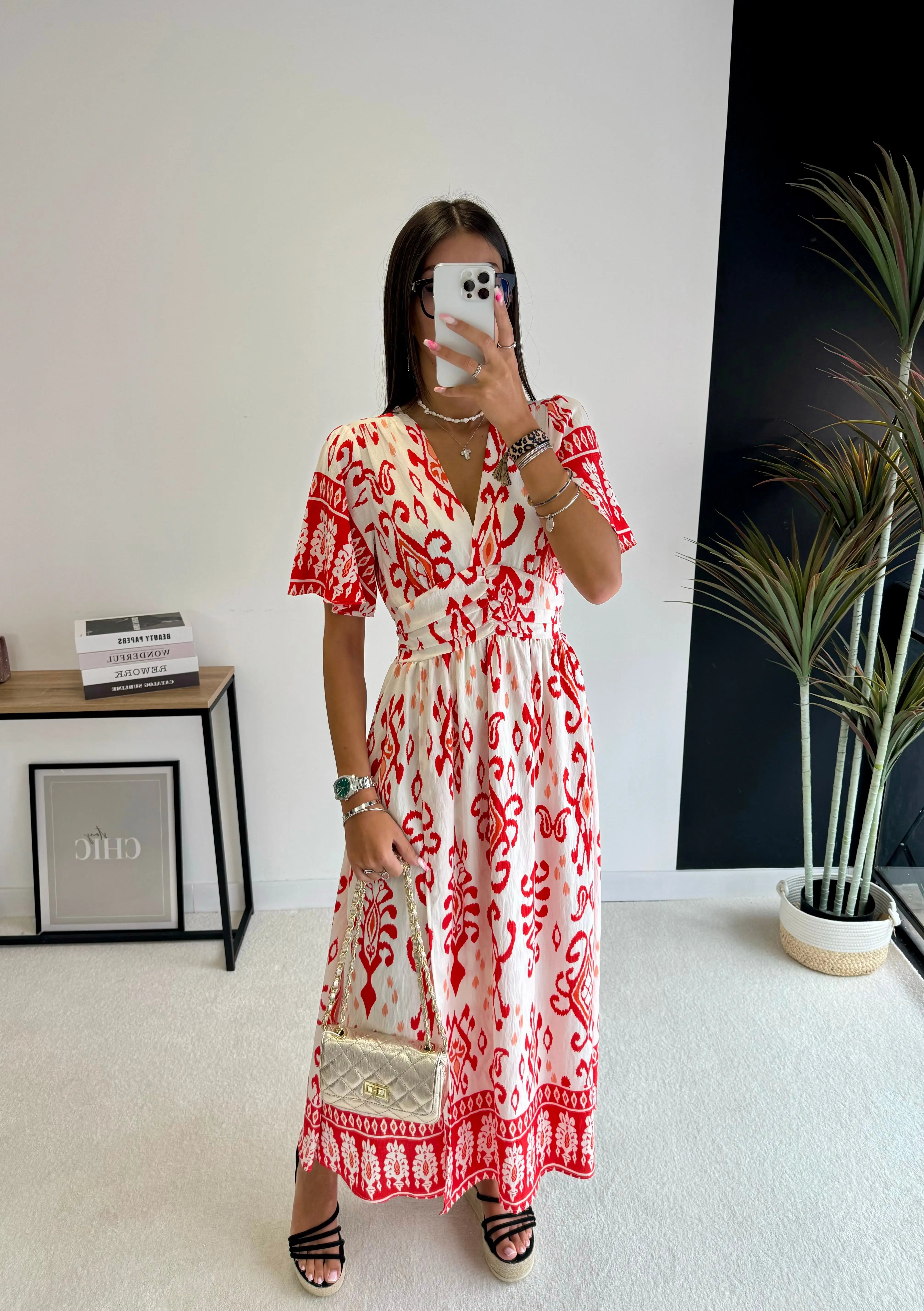Robe à motifs orange DS.Sélection
