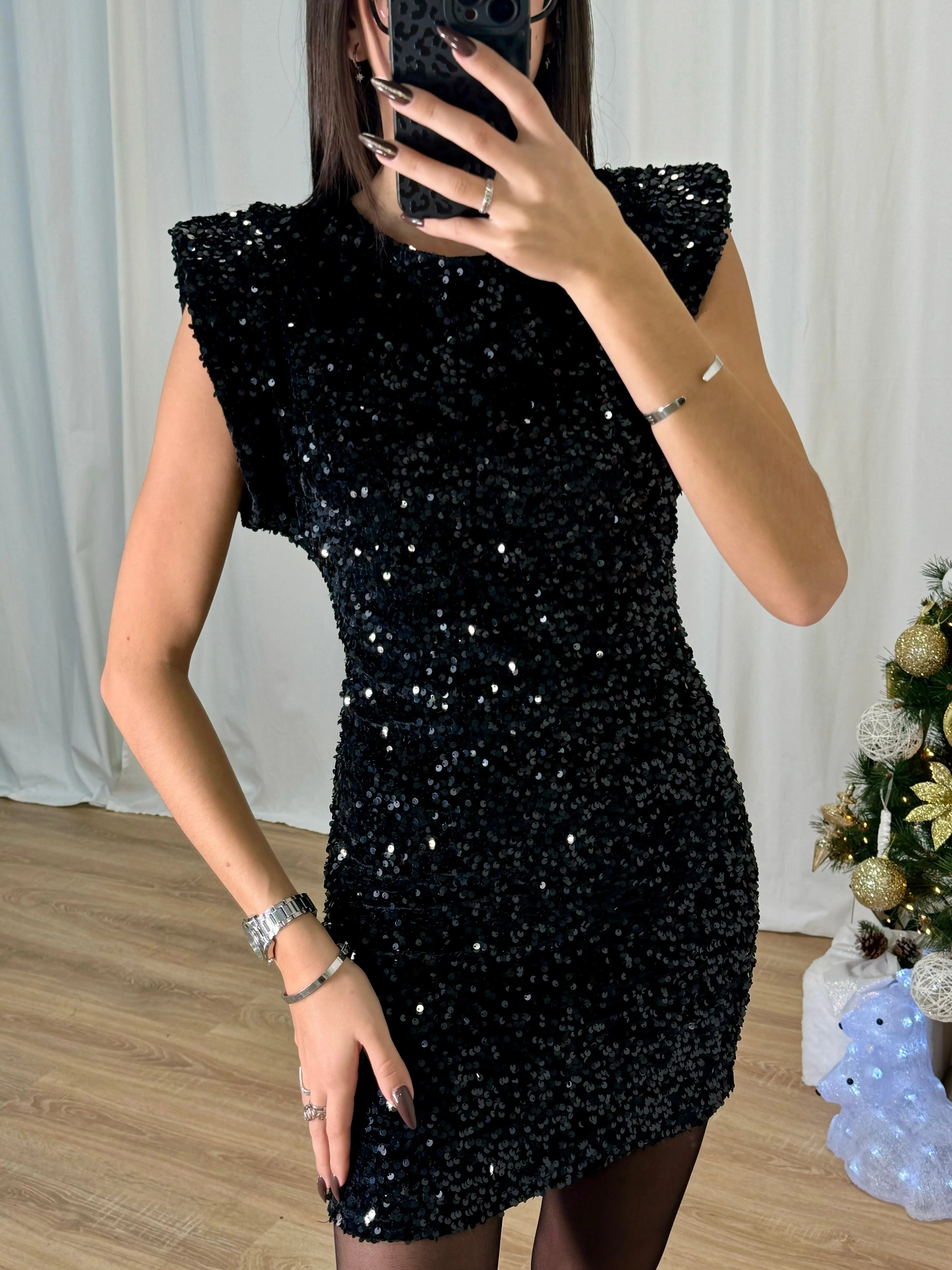 Robe à sequins noirs DS.Sélection