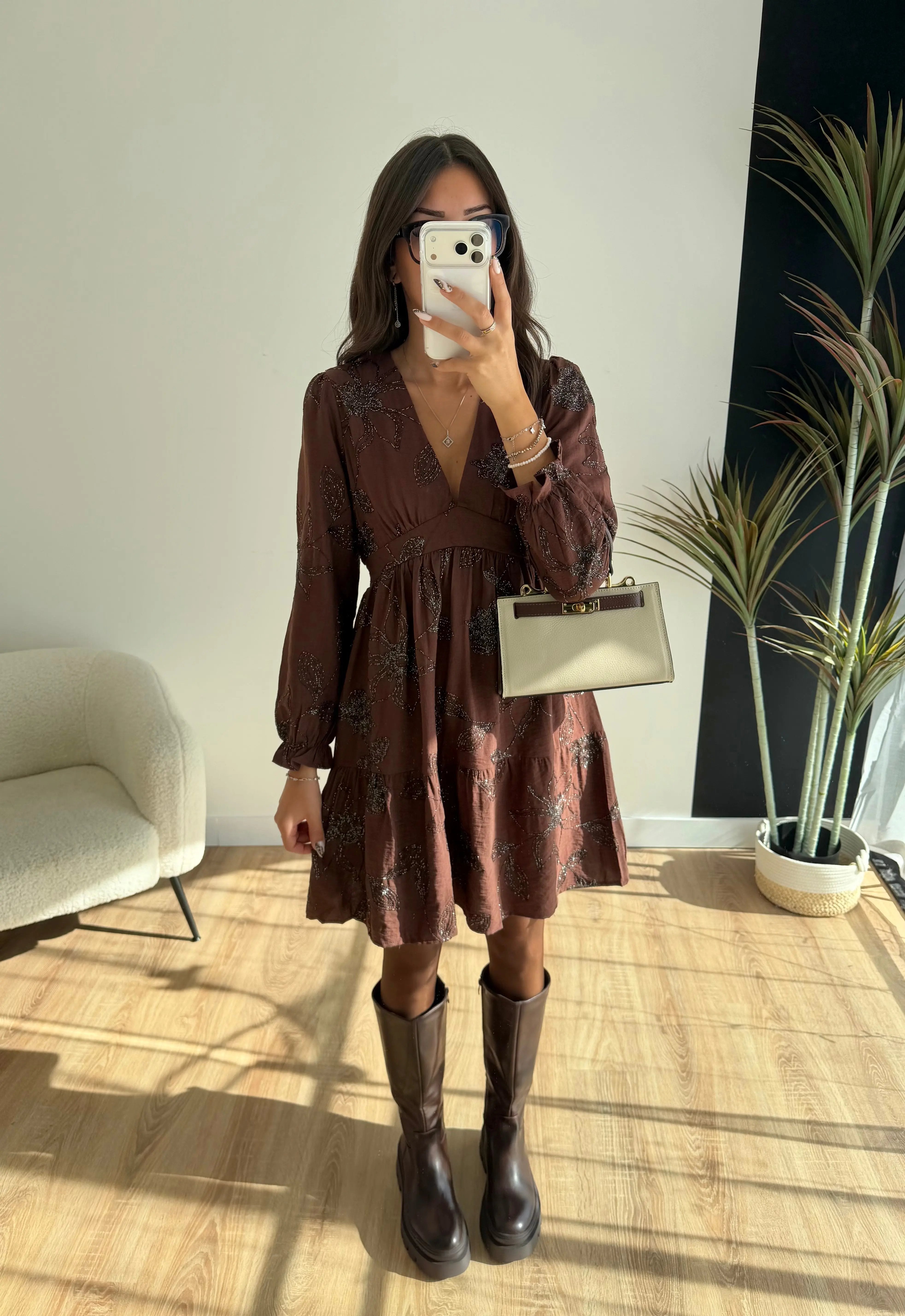 Robe à fleur brodé DS.Sélection