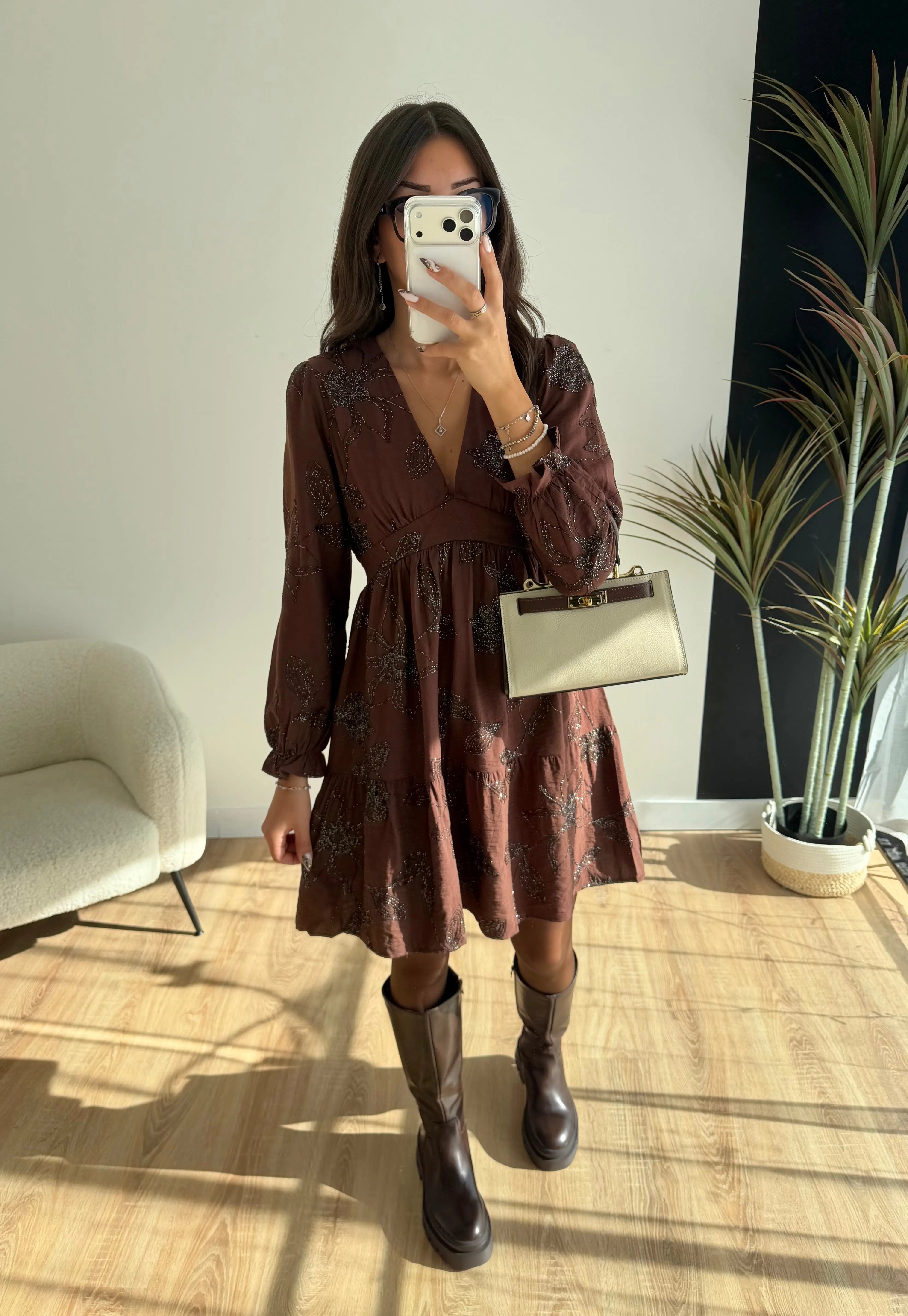 Robe à fleur brodé DS.Sélection
